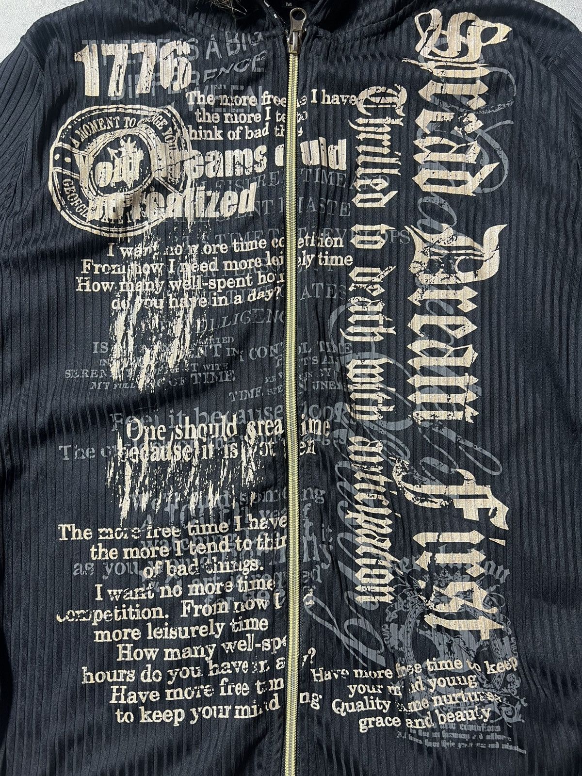 Japanese Brand Japanese Poem Grunge Punk Gothing Style Longsleeve Hoodie Size US M / EU 48-50 / 2 - 9 Thumbnail