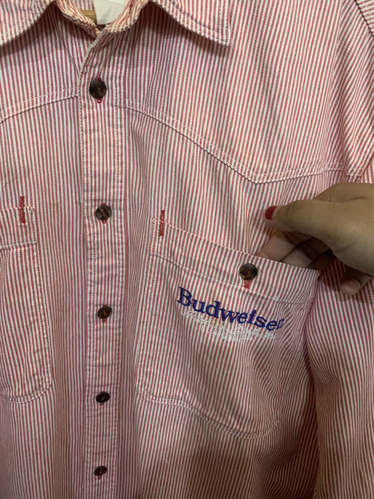 Budweiser × Vintage Vintage Budweiser Button Shirt Size US L / EU 52-54 / 3 - 7 Thumbnail