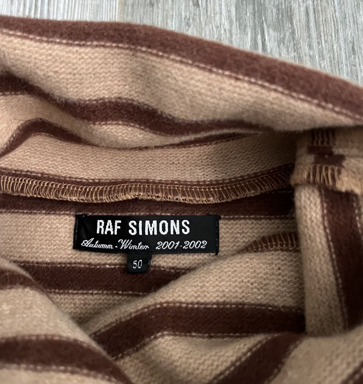 Raf Simons AW2001-2002 Raf Simons Riot Riot Riot Tan Runway Turtleneck Size US XL / EU 56 / 4 - 11 Thumbnail
