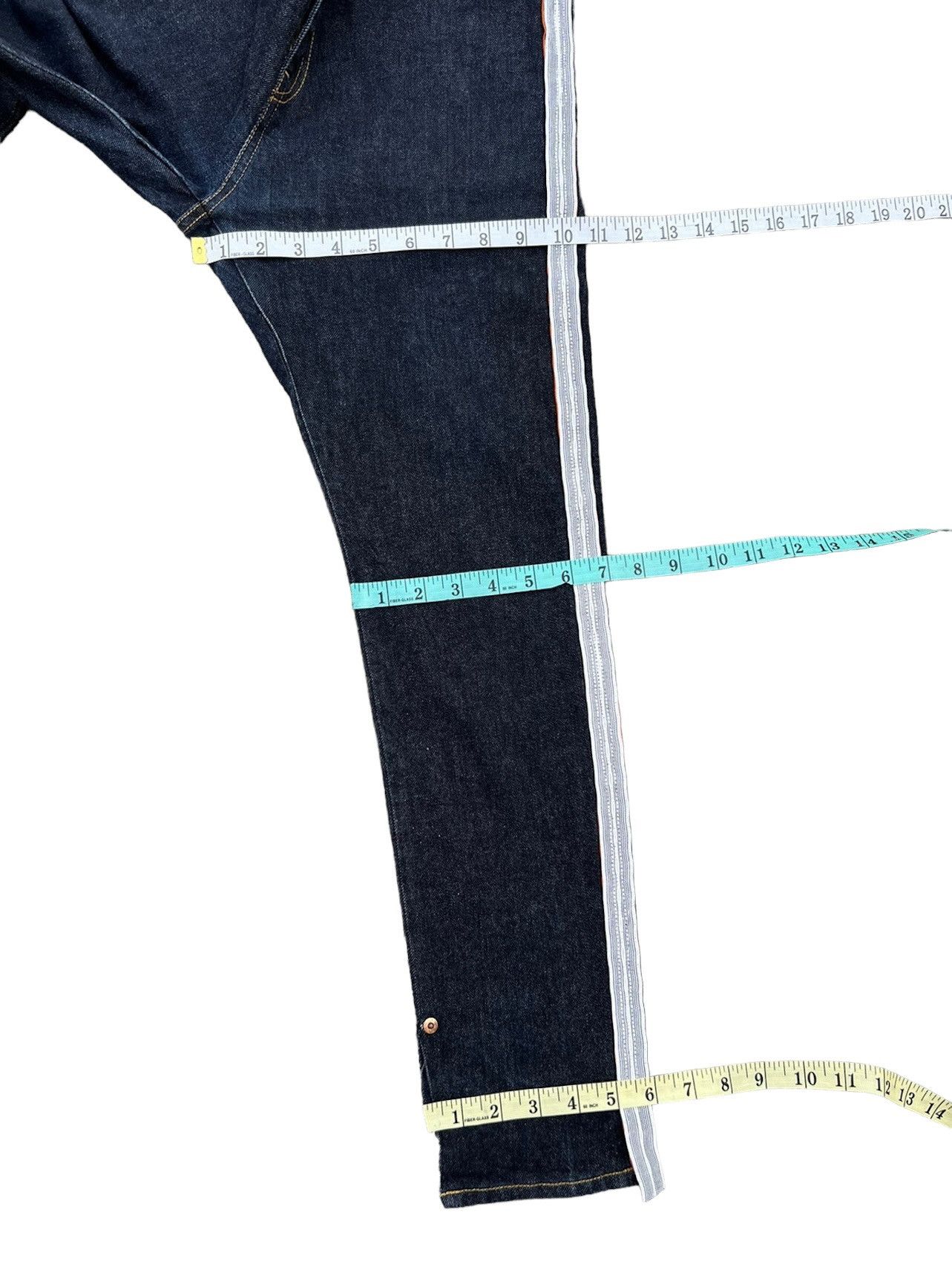 Sasquatchfabrix Sasquatchfabrix Japan Side Tape Cropped Denim Jeans Size US 32 / EU 48 - 4 Thumbnail