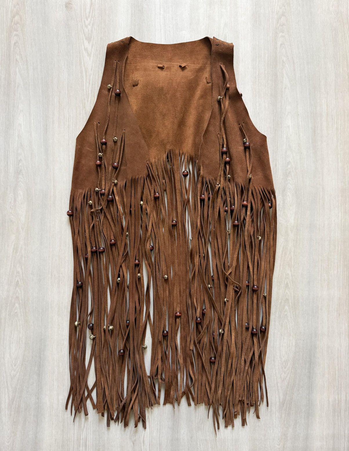 Vintage Custom Fringe Open Vest Boho Festival Western Hippie Suede Size US S / EU 44-46 / 1 - 1 Thumbnail