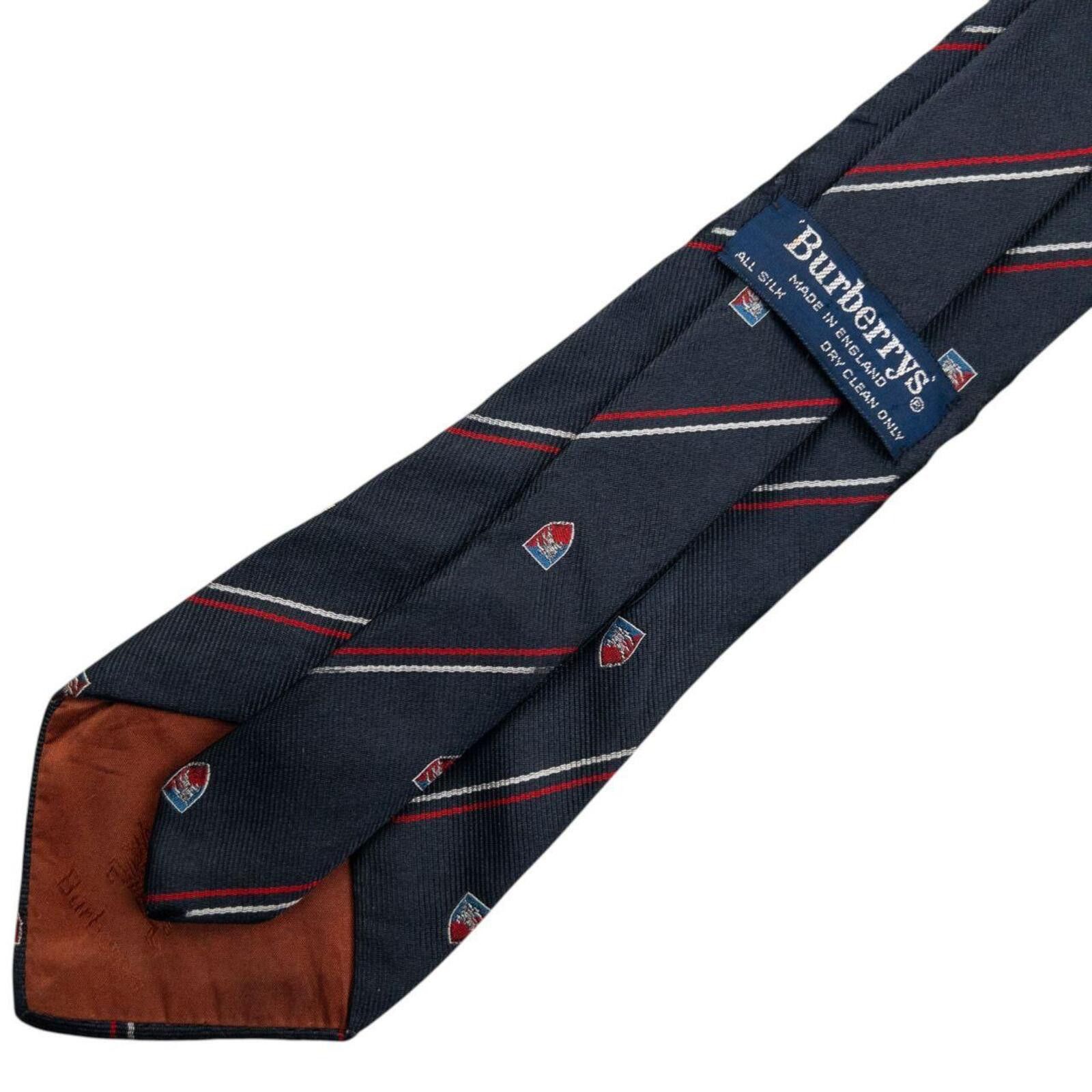 Burberry Vintage 90s Burberry Striped Monogram Silk Tie Size ONE SIZE - 6 Thumbnail