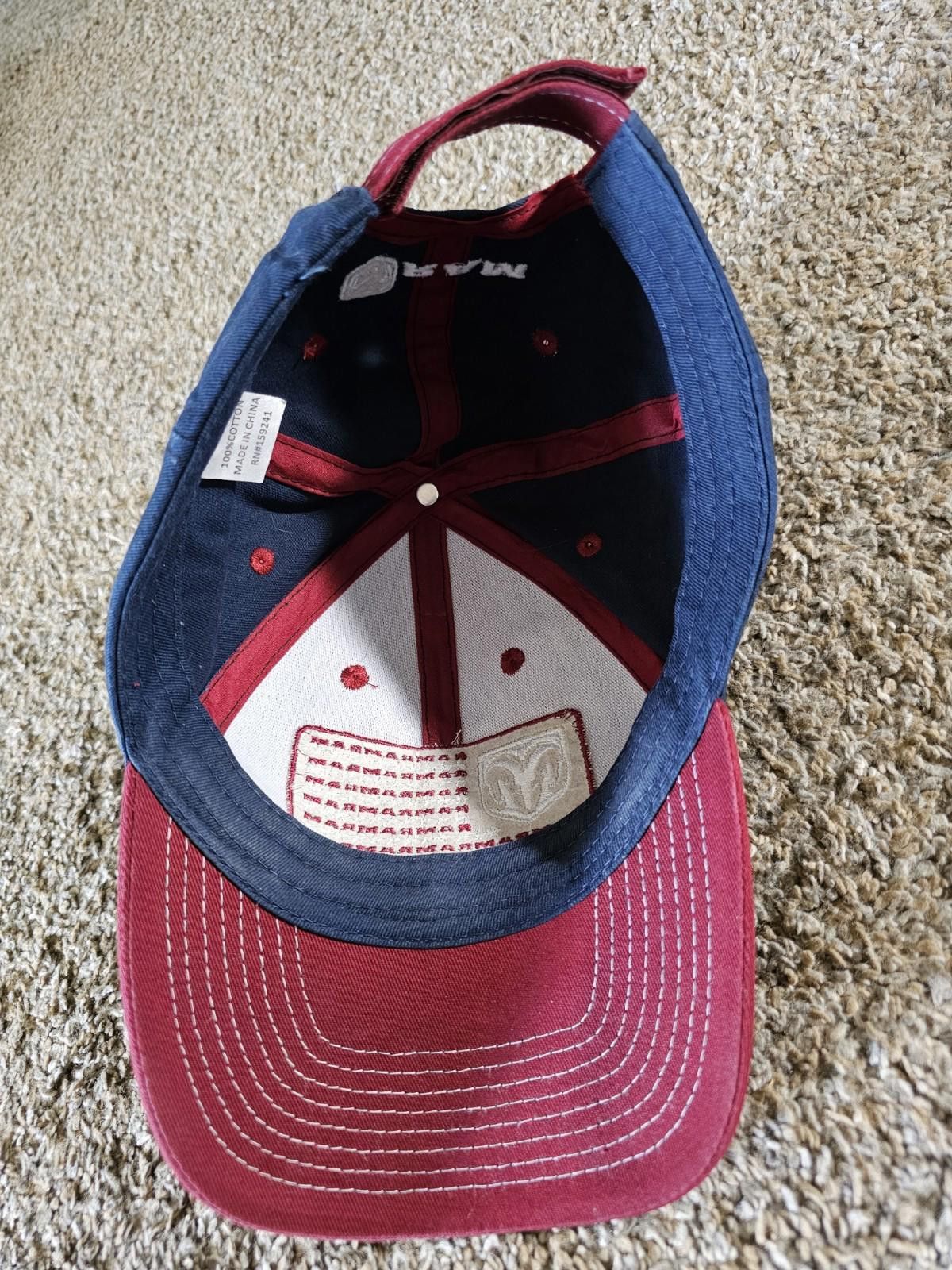 Designer Dodge Ram Baseball Hat American Flag USA Hook & Loop Size ONE SIZE - 4 Thumbnail