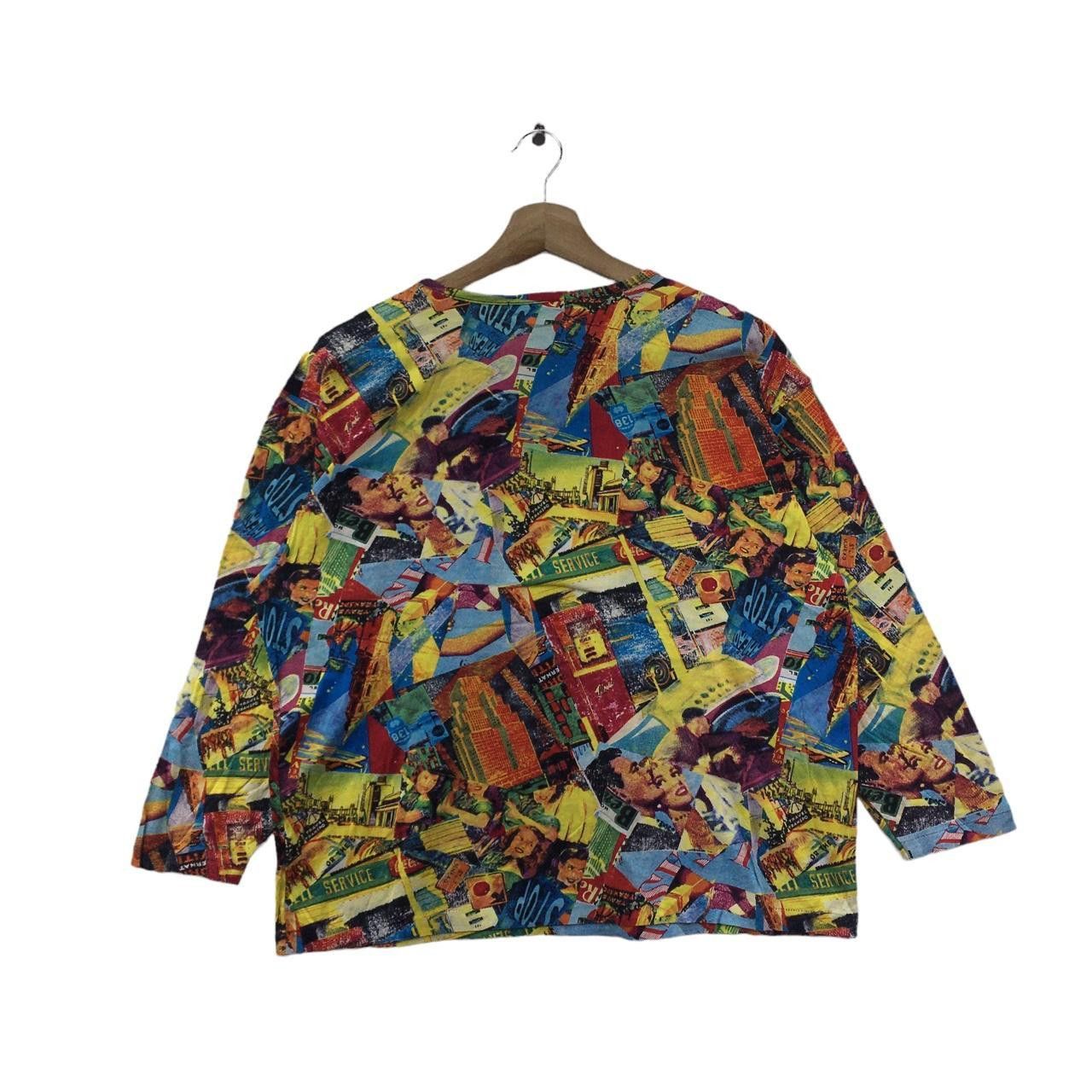 Vintage Vtg 90’ GIVY ITALY AOP All Over Print Hollywood Tee Shirt Size US M / EU 48-50 / 2 - 4 Thumbnail