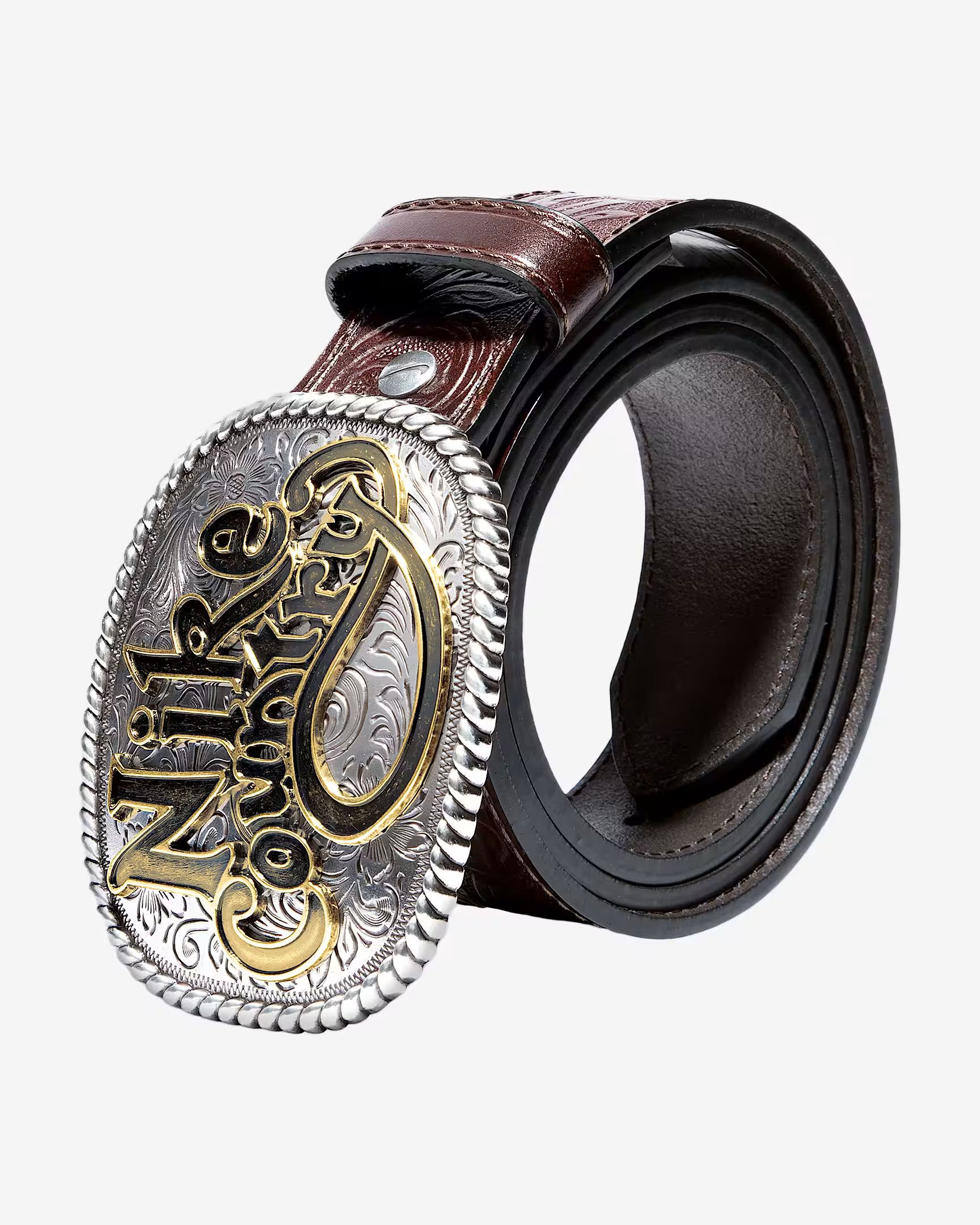 Nike Nike Country Men's Plaque Buckle Embossed Leather Belt Size ONE SIZE - 4 Thumbnail