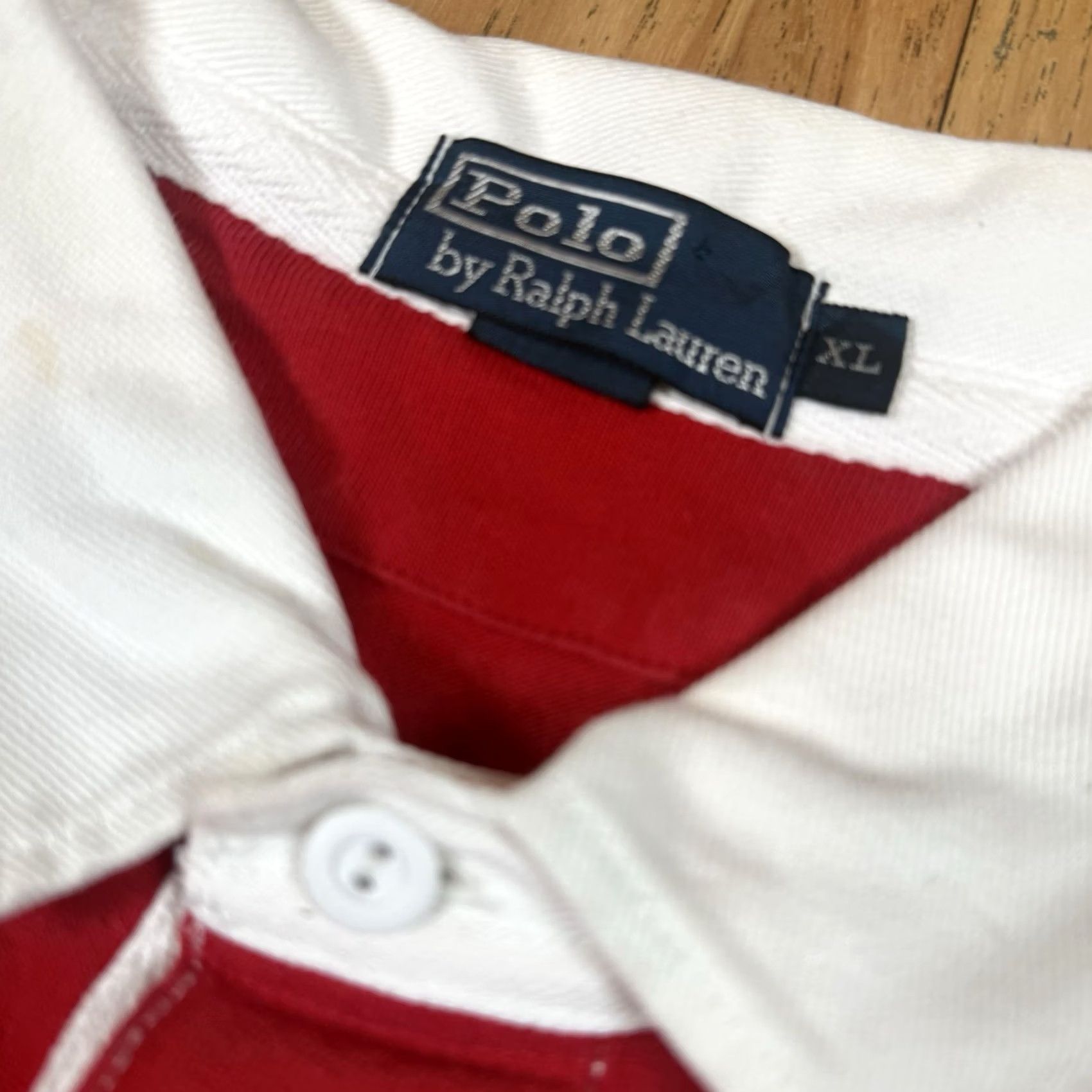 Ralph Lauren VINTAGE Polo Ralph Lauren Rugby Jersey PRLC Club Mens XL Red White Stripe Clubs 1967 Rugby Mens XL Red White Stripe Polo Ralph Lauren Shirt Size US XL / EU 56 / 4 - 4 Thumbnail