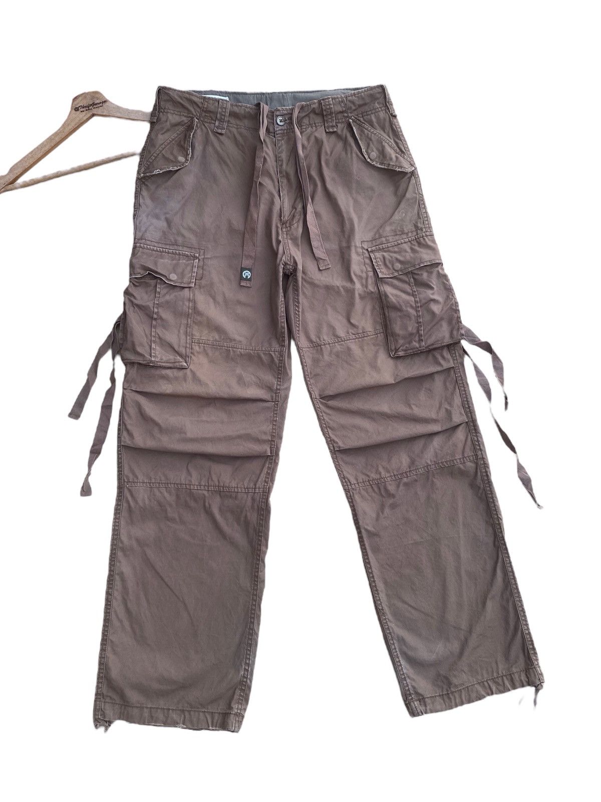 If Six Was Nine × Japanese Brand RealCrush Tactical Baggy Double Knee Bondage Cargo Pants Size US 35 - 2 Thumbnail