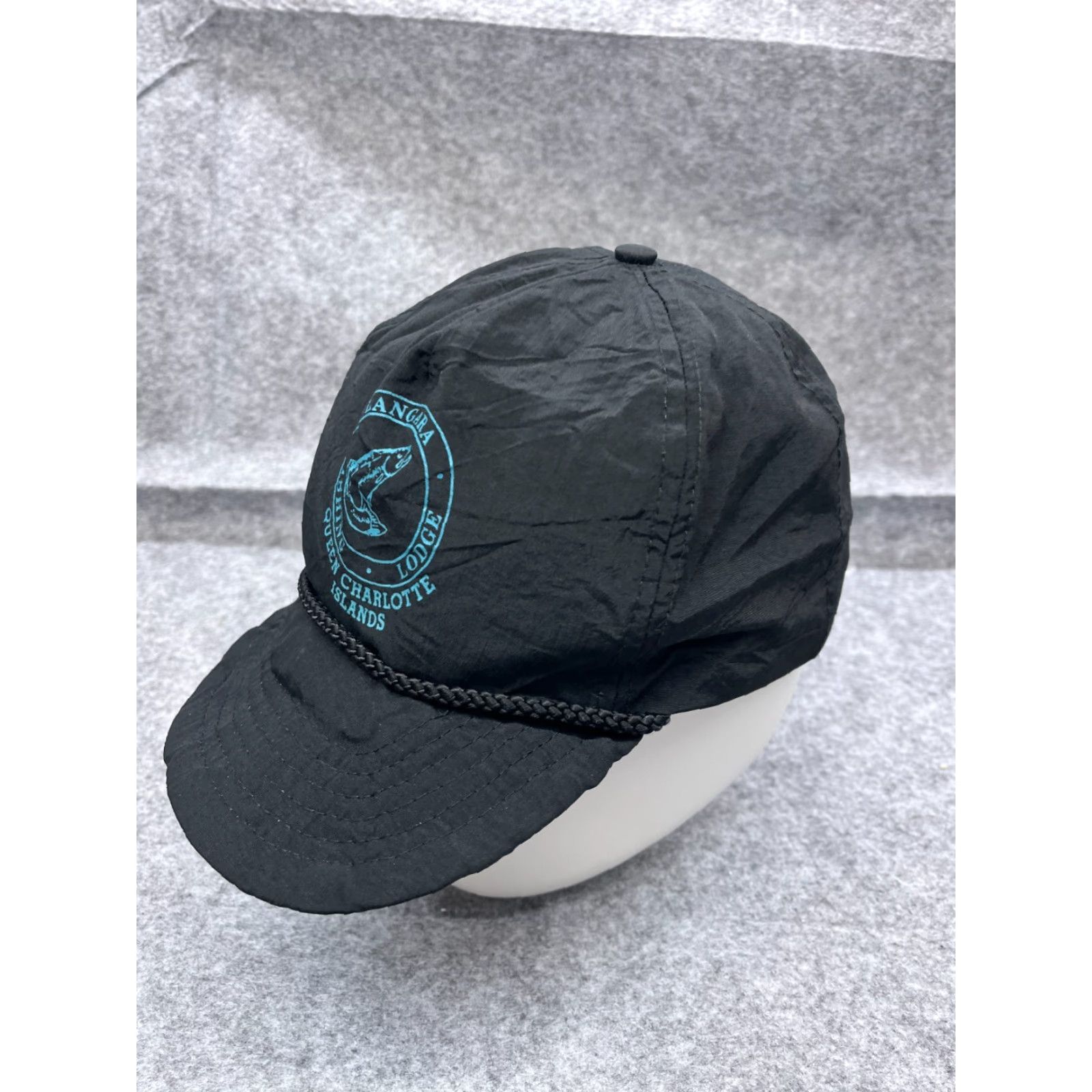 Vintage Langara Hat Cap Snapback Adult One Size Black Unisex 90s Fish Camp Langara Brand Adjustable Twill Polyester Cap - MensWomens BoysGirls Size ONE SIZE - 5 Thumbnail