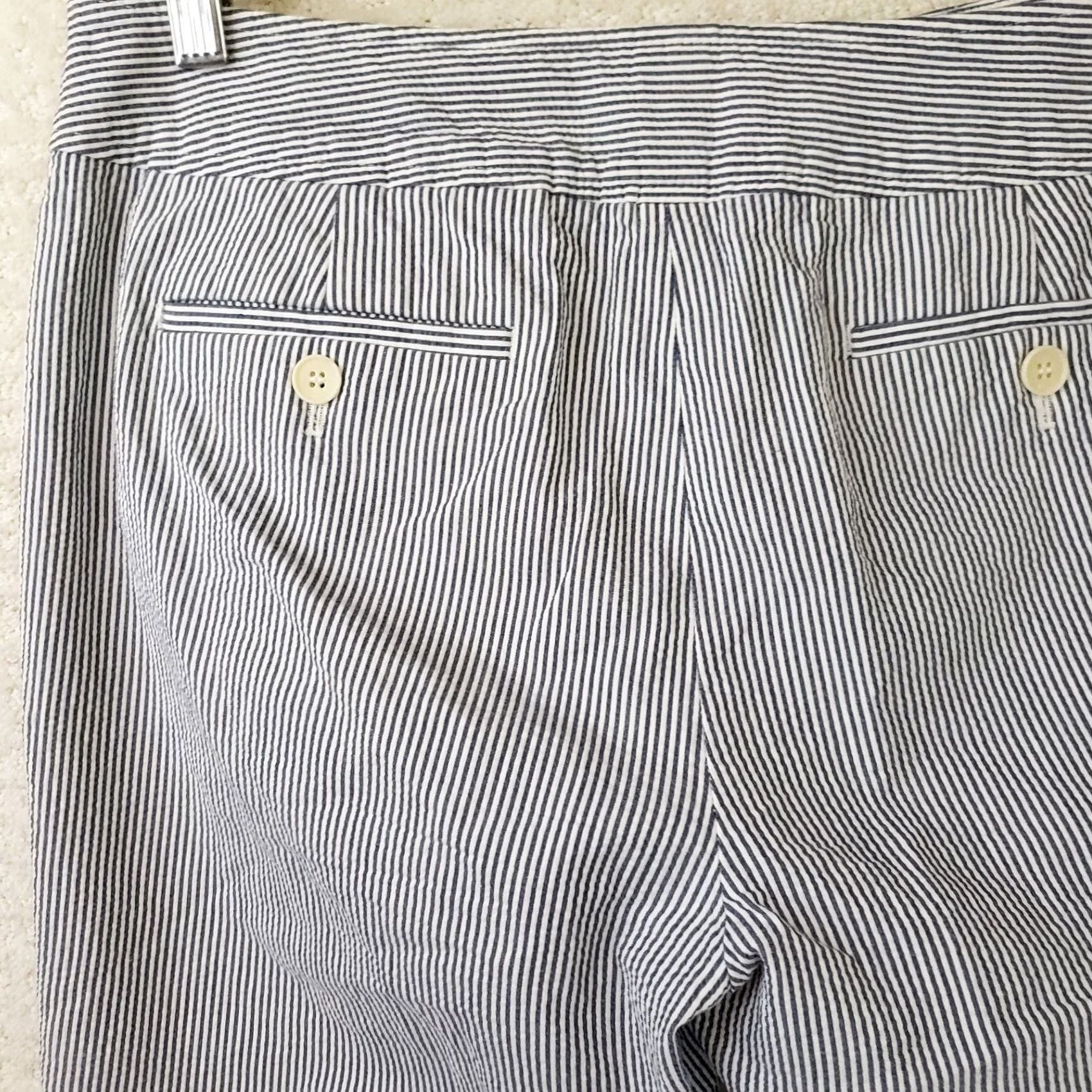 Talbots Talbots Shorts Womens 8 Blue+White Perfect Short Women Size Bermuda Chino Seersucker Size 30" / US 8 / IT 44 - 5 Thumbnail