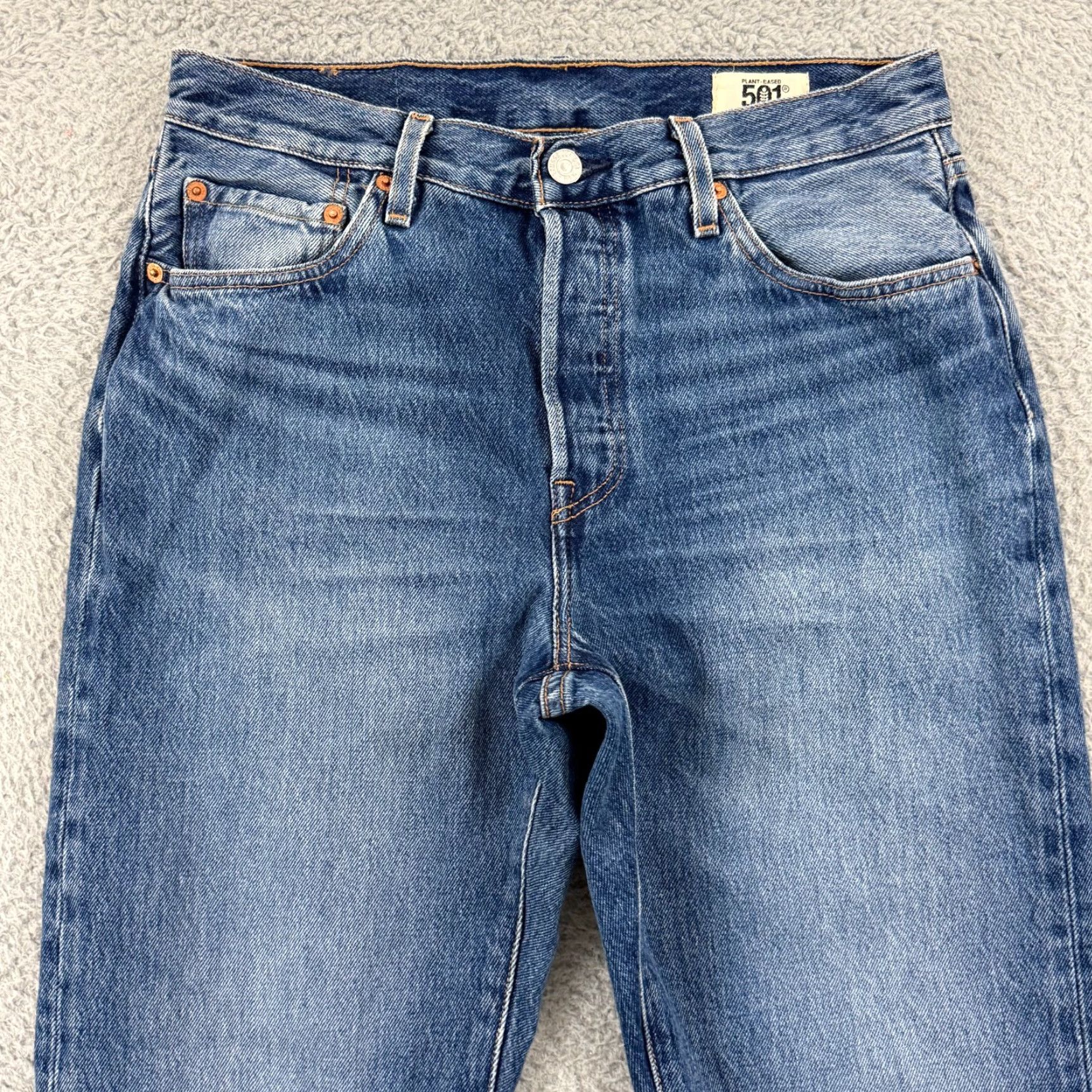 Levi's Levi's 501 Jeans Mens 28x32 Blue Denim Straight Button Fly Casual Vintage No Size US 28 / EU 44 - 5 Thumbnail
