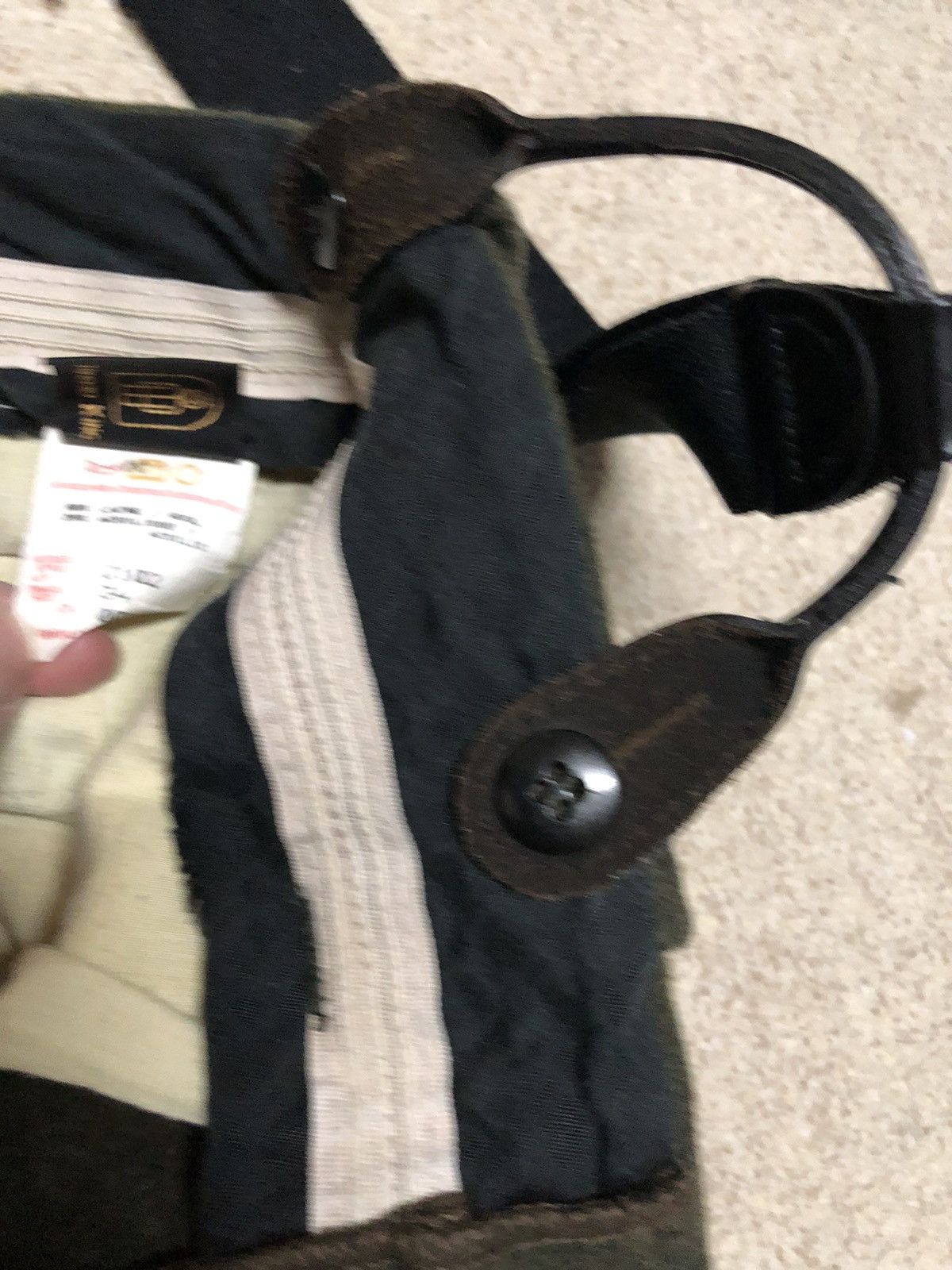 Japanese Brand × Vintage Wool 80s suspenders pants olive 31x28 Size US 30 / EU 46 - 7 Thumbnail
