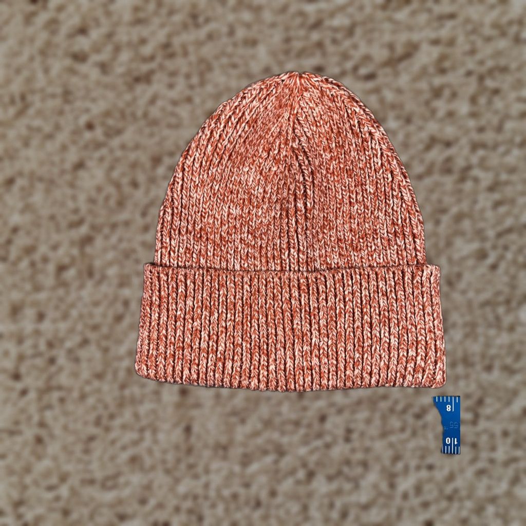 Old Navy Old Navy Beanie Adult One Size Orange White Knit Embroider 100% Polyester Hat Beanie Mens One Size Orange Knit 100% Polyester Old Navy Size ONE SIZE - 1 Thumbnail