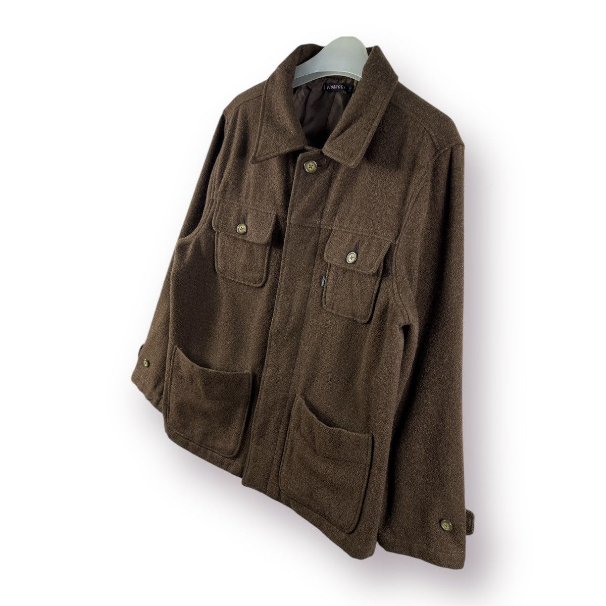Fiorucci 🔥 FIORUCCI ITALIAN WOOL CHORE JACKET brown colors Size L / US 10 / IT 46 - 2 Thumbnail