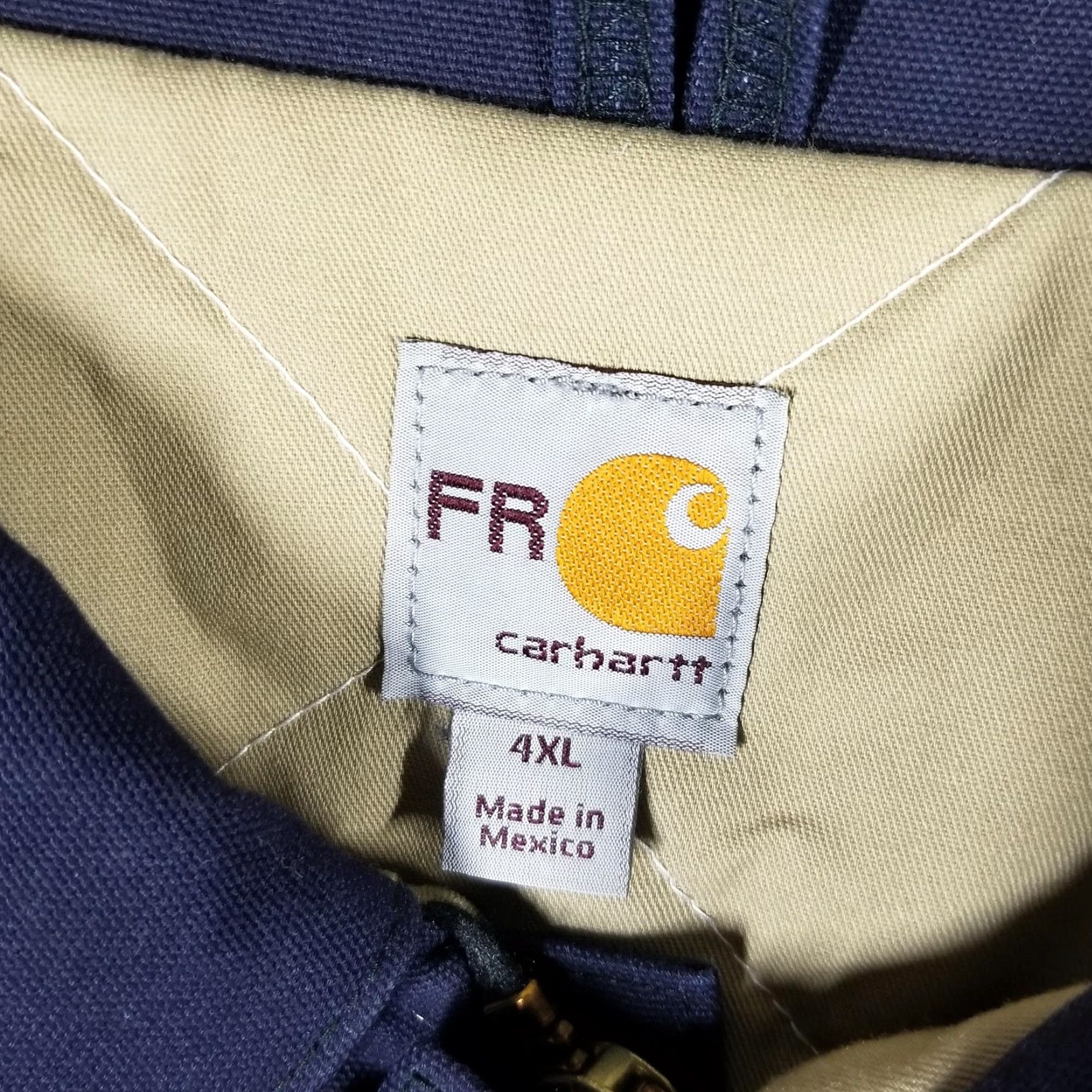 Carhartt VINTAGE Carhartt Jacket 4XL Navy Flame Resistant Quilted Workwear NFPA 2112 Mens Size US XXL / EU 58 / 5 - 2 Thumbnail