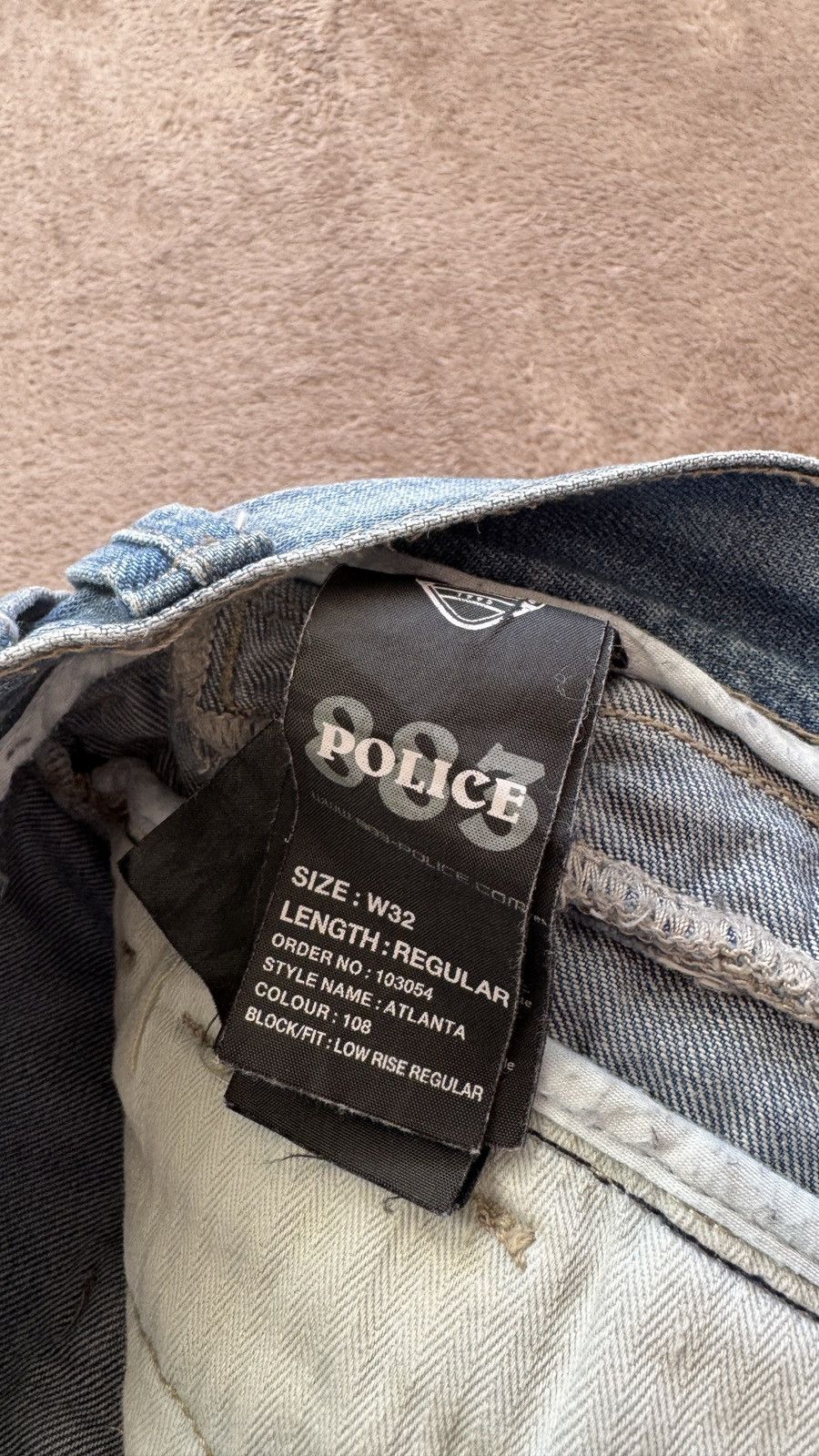Le Grande Bleu (L.G.B.) Police 883 Crazy Faded Jeans Y2K Denim LGB ifsixwasnine vibe Size US 32 / EU 48 - 5 Thumbnail