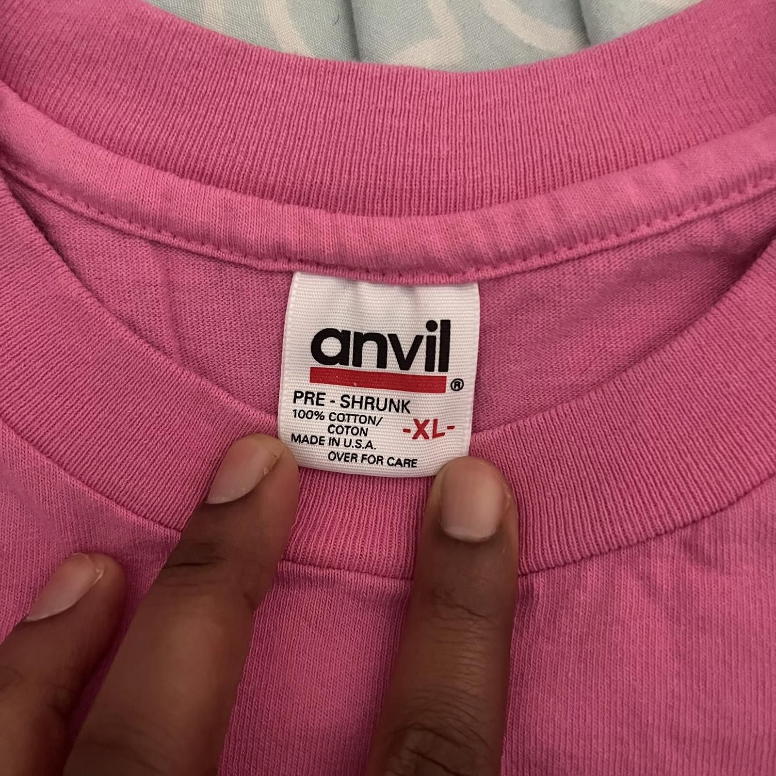 Anvil VTG Early 90s Rent-A-Husband Bright Pink Funny Novelty Tee Size XL / US 12-14 / IT 48-50 - 5 Thumbnail