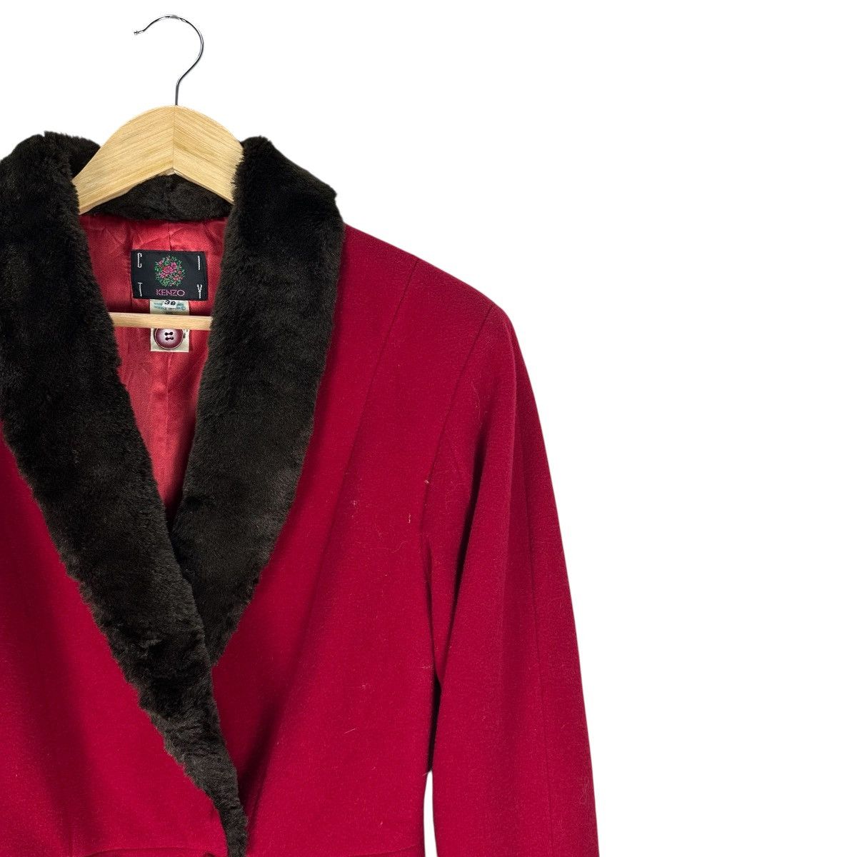 Kenzo KENZO FRANCE FUR COLLAR WOOL JACKET Size S / US 4 / IT 40 - 3 Thumbnail