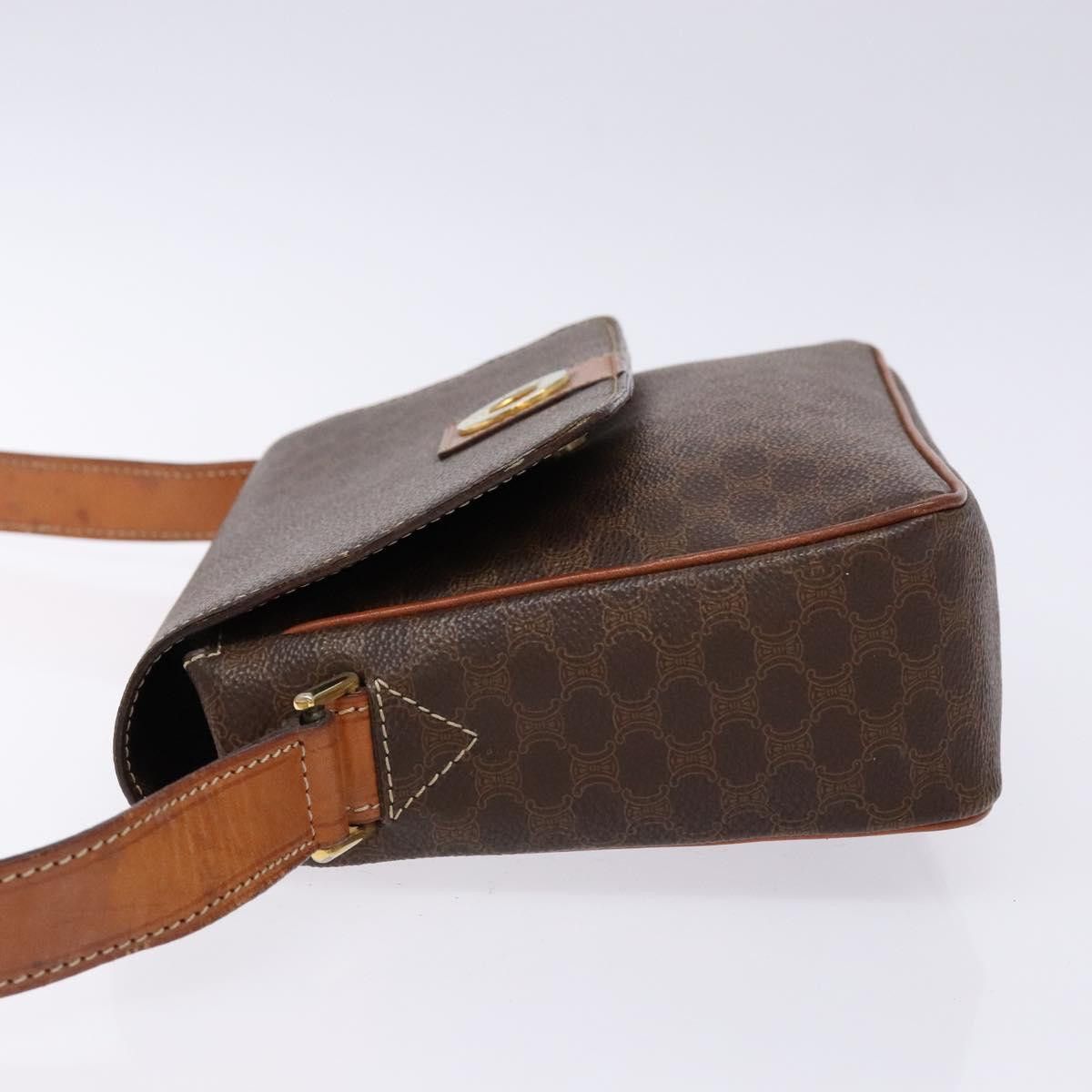 Celine CELINE Macadam Canvas Shoulder Bag Pvc Leather Brown Gold Size ONE SIZE - 5 Thumbnail