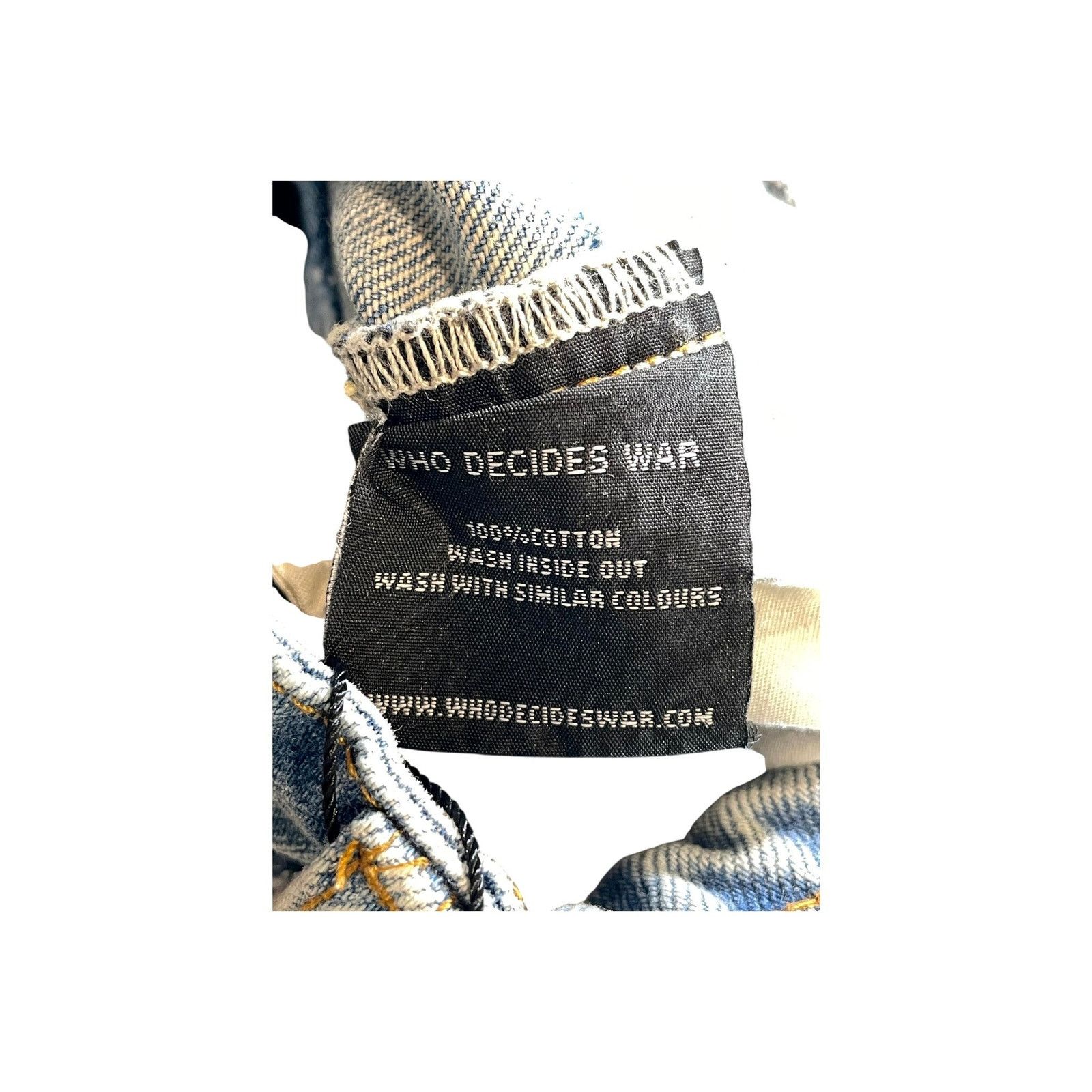 Who Decides War Who Decides War Denim Patch Vintage Wash Jeans Size US 36 / EU 52 - 6 Thumbnail