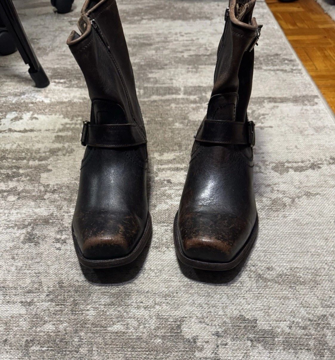 Frye Frye Engineer Boots Brown Leather 7.5 D Motorcycle Biker Size US 7.5 / EU 40-41 - 3 Thumbnail