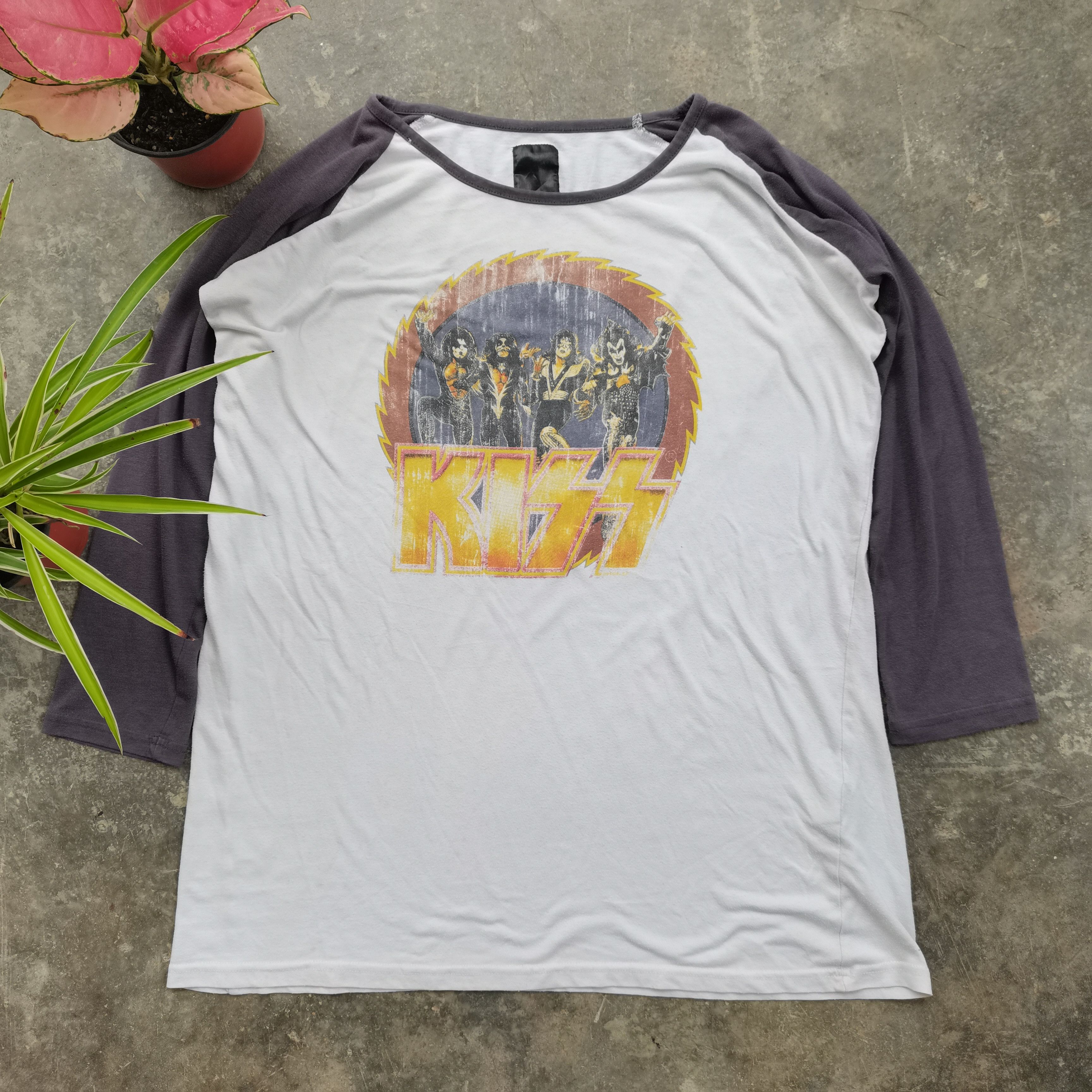 Band Tees × KISS × Vintage Crazy Vintage 70s KISS Longsleeve Tshirt Size US XXL / EU 58 / 5 - 1 Thumbnail