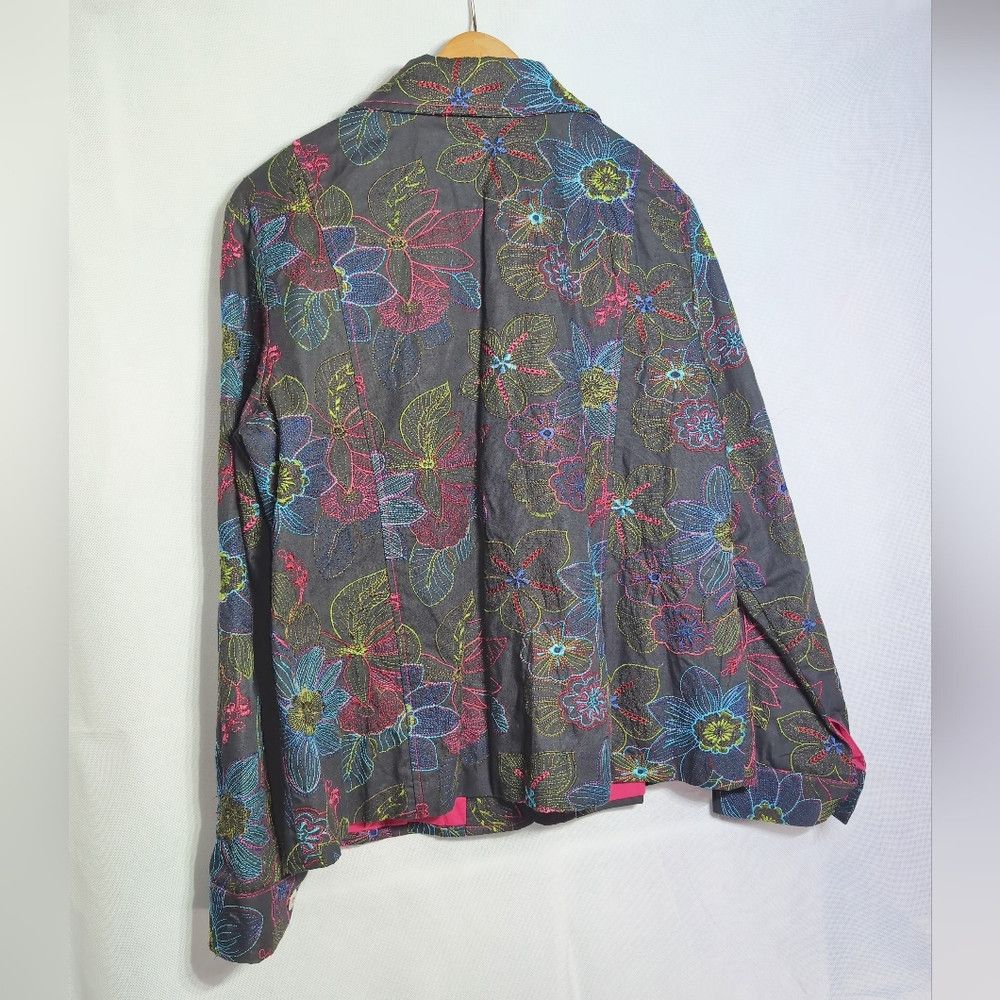 Other Wearit Black sz 3 Floral Embroidered Jacket Size S / US 4 / IT 40 - 6 Thumbnail
