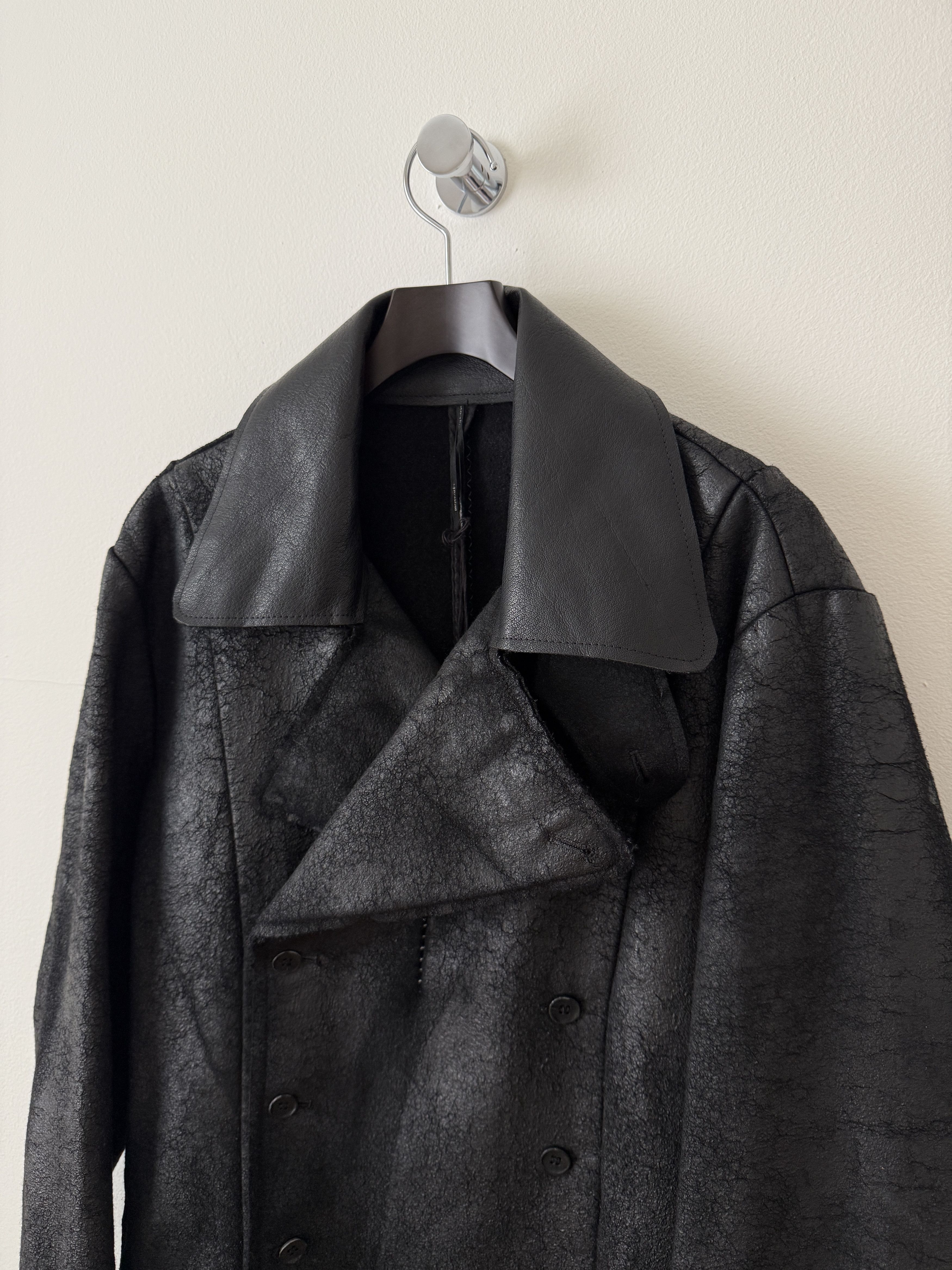 Masnada Heavy Wool Distressed Buttoned Overcoat Size US L / EU 52-54 / 3 - 5 Thumbnail