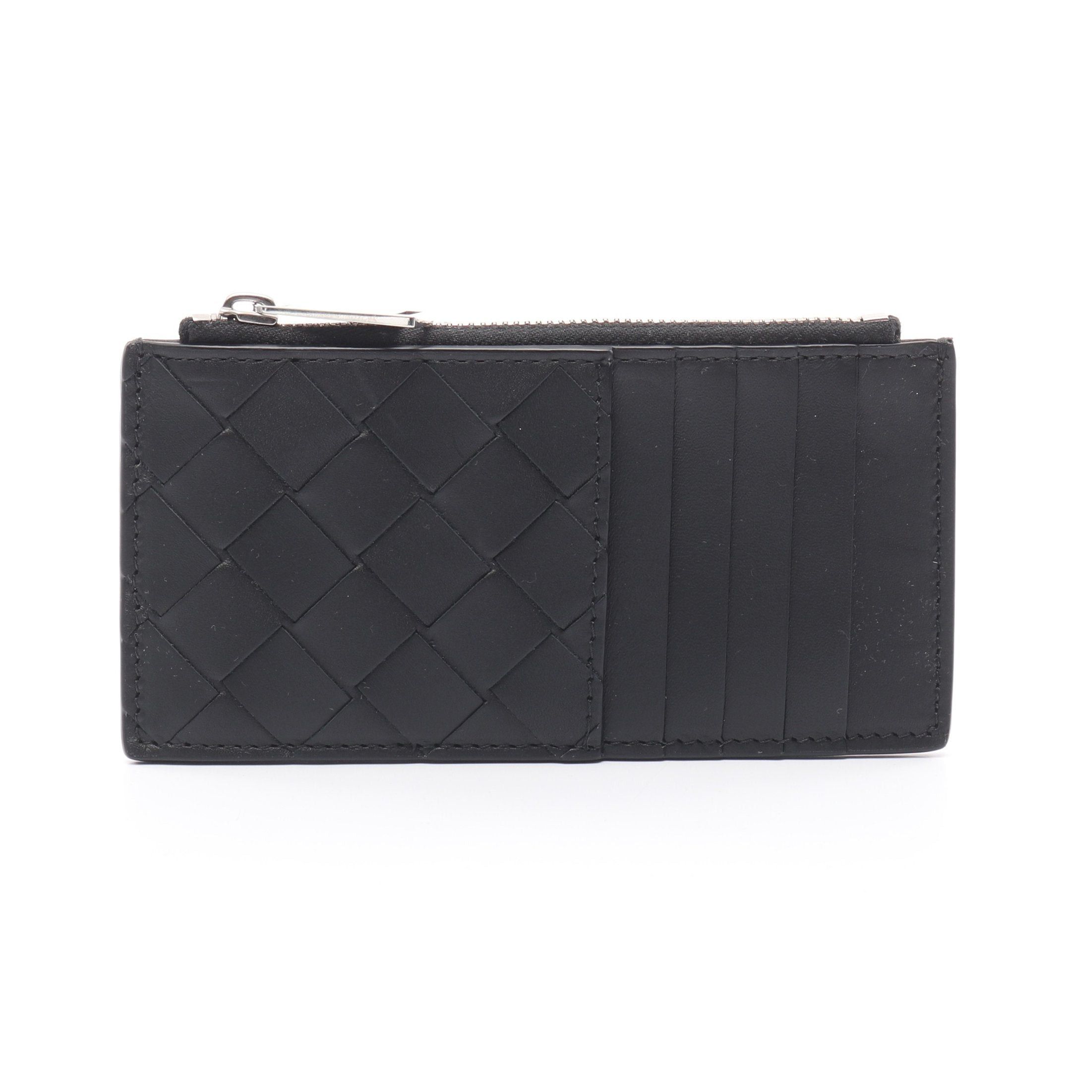 Bottega Veneta Bottega Veneta Intrecciato Coin Purse Card Case Leather Black Size ONE SIZE - 1 Thumbnail