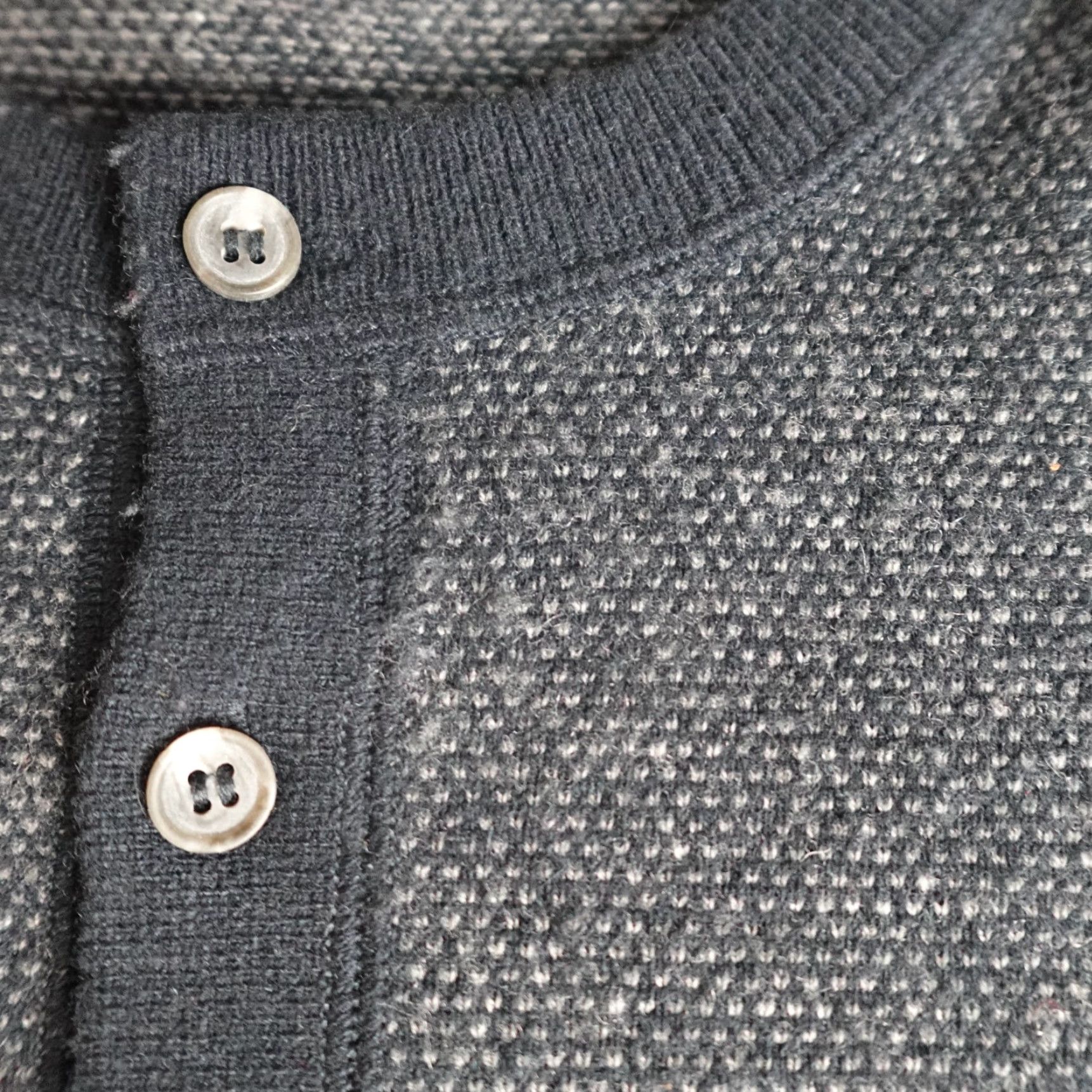 Vince Vince Mens Sweater XL Blue Gray Heather Wool Cashmere Blend Henley Collar Shirt? Size US XL / EU 56 / 4 - 3 Thumbnail