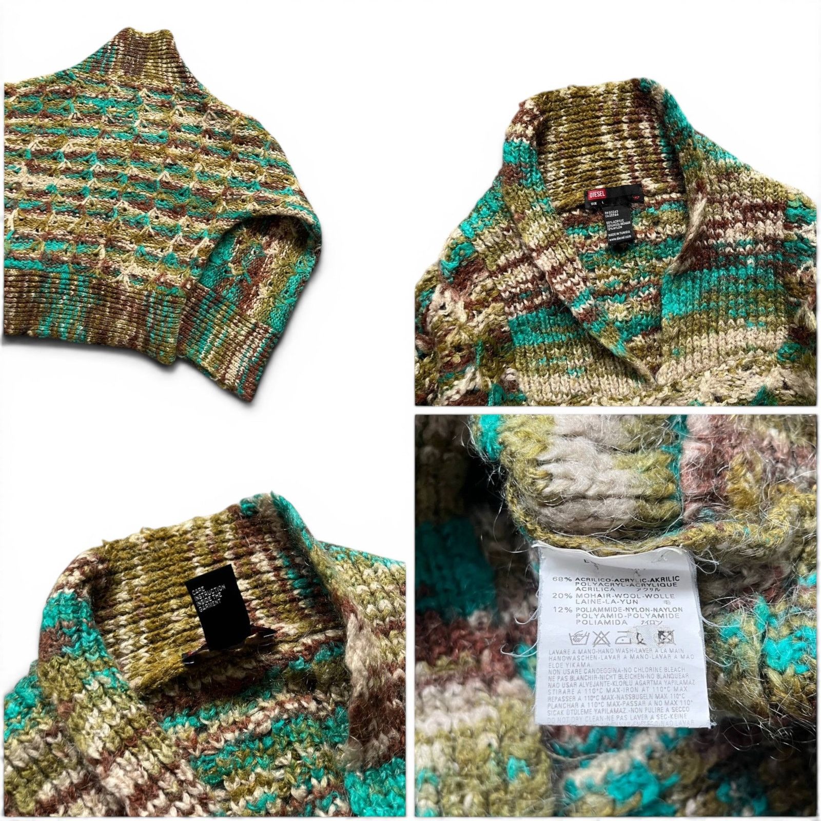 Diesel Diesel Chunky Textured Mohair Knit Sweater Size L / US 10 / IT 46 - 4 Thumbnail
