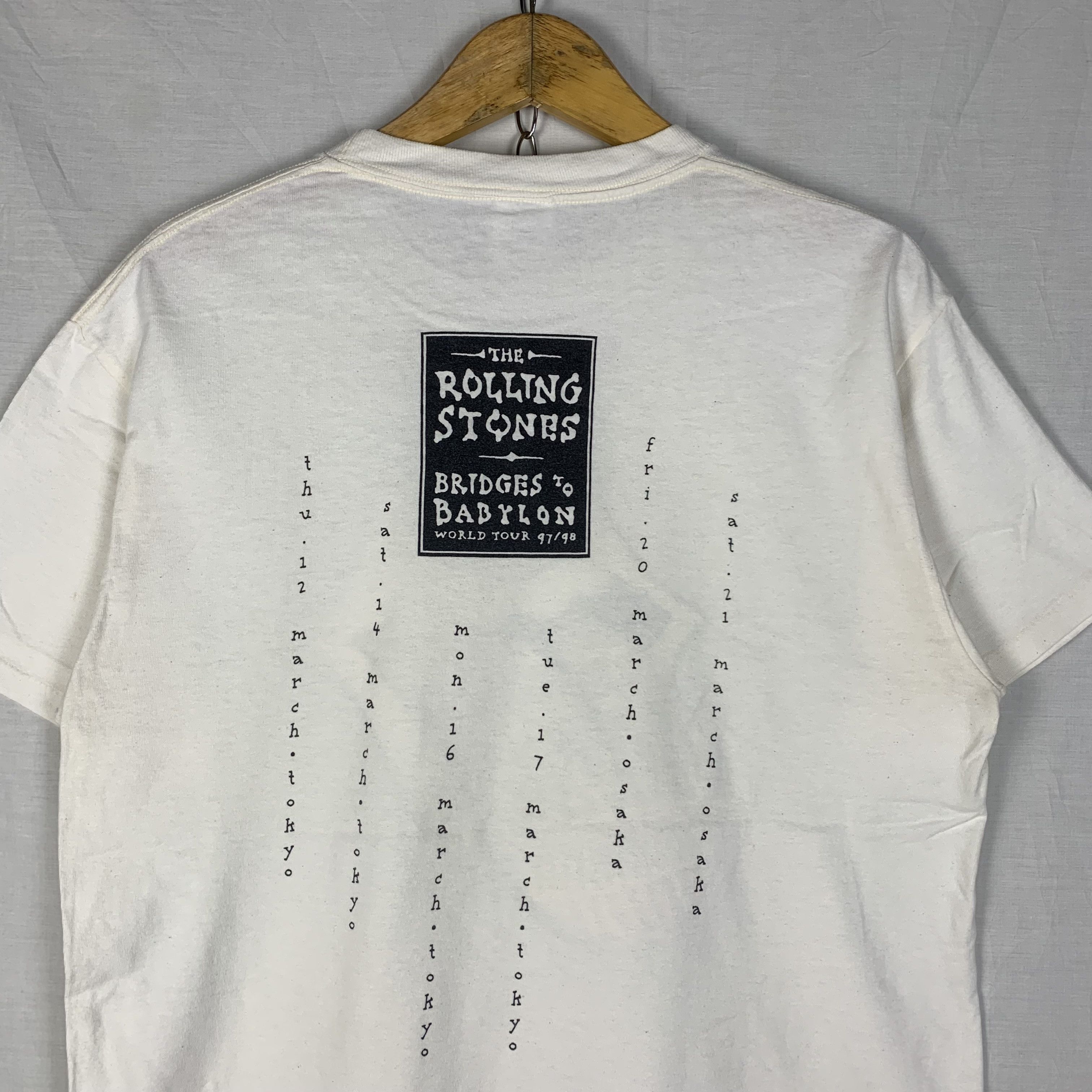 Band Tees Rolling Stones Bridges To Babylon 97/98 World Tour Tee Size US L / EU 52-54 / 3 - 5 Thumbnail