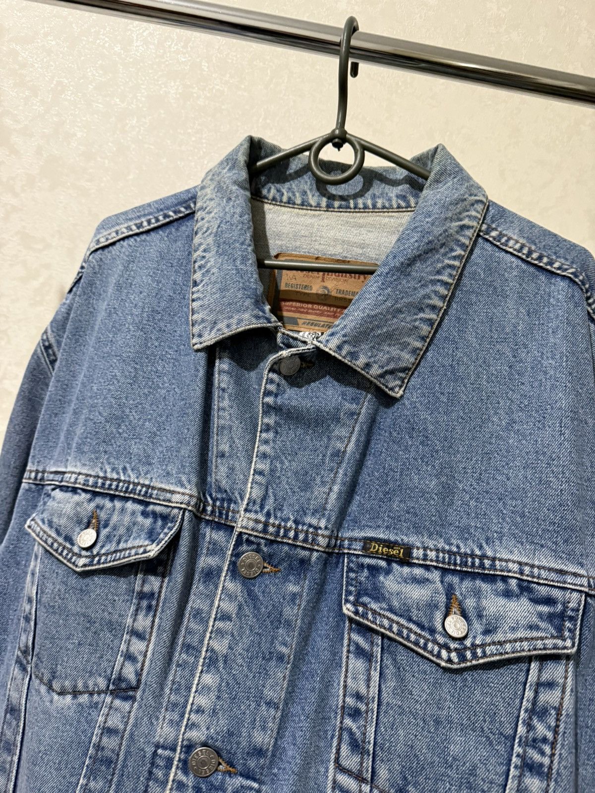 Diesel VINTAGE DIESEL DENIM JEANS JACKET TRUCKER BLUE Y2K MENS Size US XL / EU 56 / 4 - 8 Thumbnail