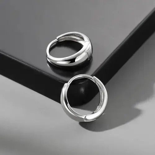 Other 925 Silver Plated Small Hoop Earrings for Men Women Size ONE SIZE - 1 Thumbnail