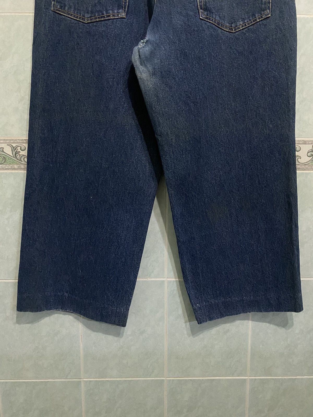 Japanese Brand Machope Blue Denim Baggy Jeans 36x33 Size US 36 / EU 52 - 7 Thumbnail