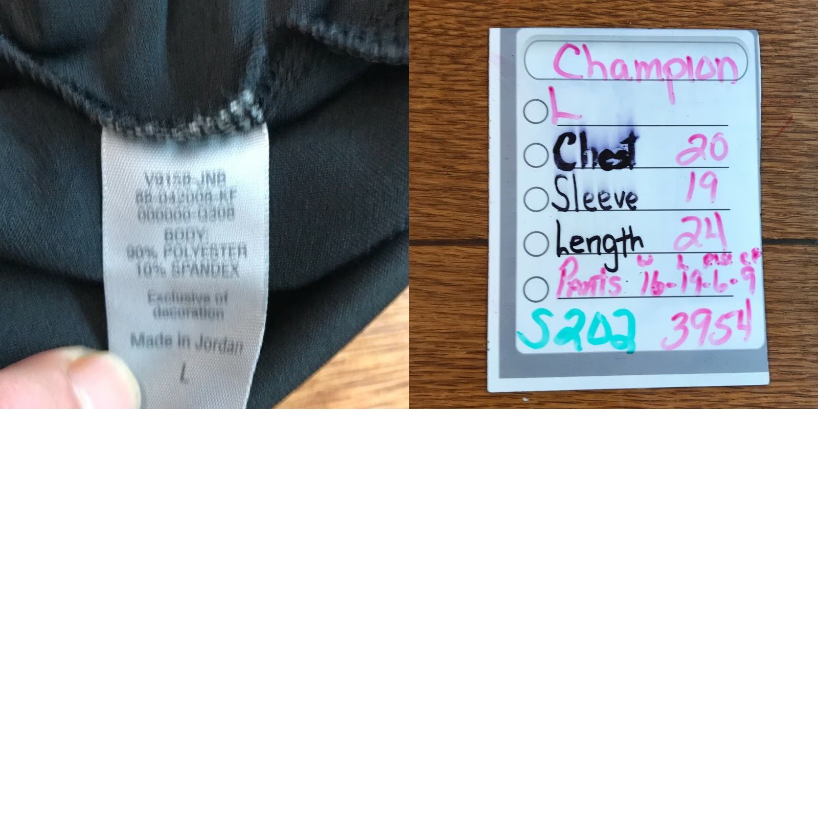 Champion Champion Womens Black 2 Piece Active Wear Zip Up Jacket Pant Set L Womens Size 36" / US 14 / IT 50 - 8 Thumbnail
