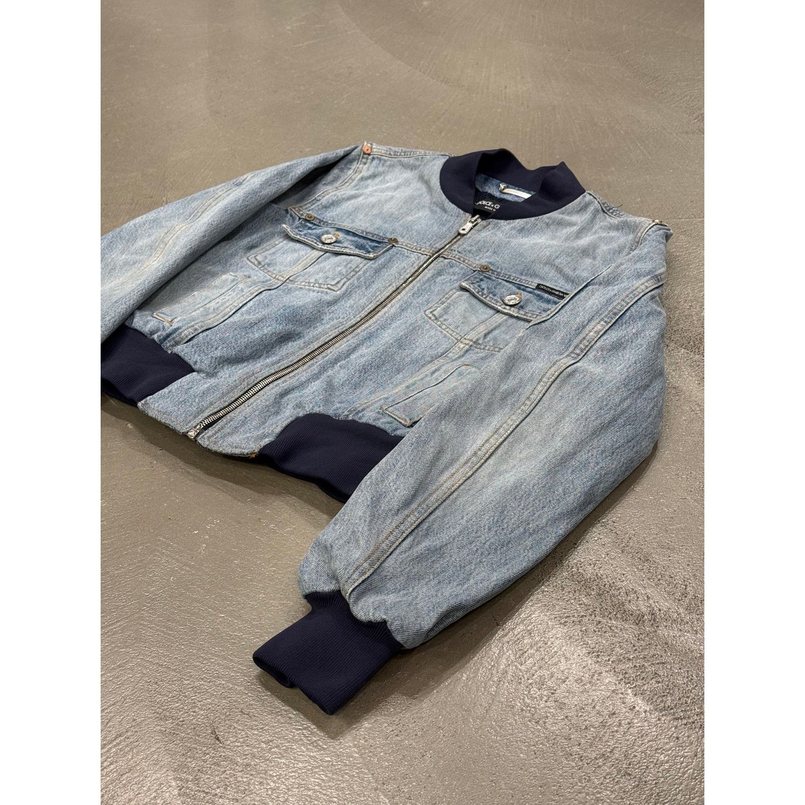 Dolce & Gabbana 2000s Dolce & Gabbana denim bomber jacket Size US XS / EU 42 / 0 - 5 Thumbnail