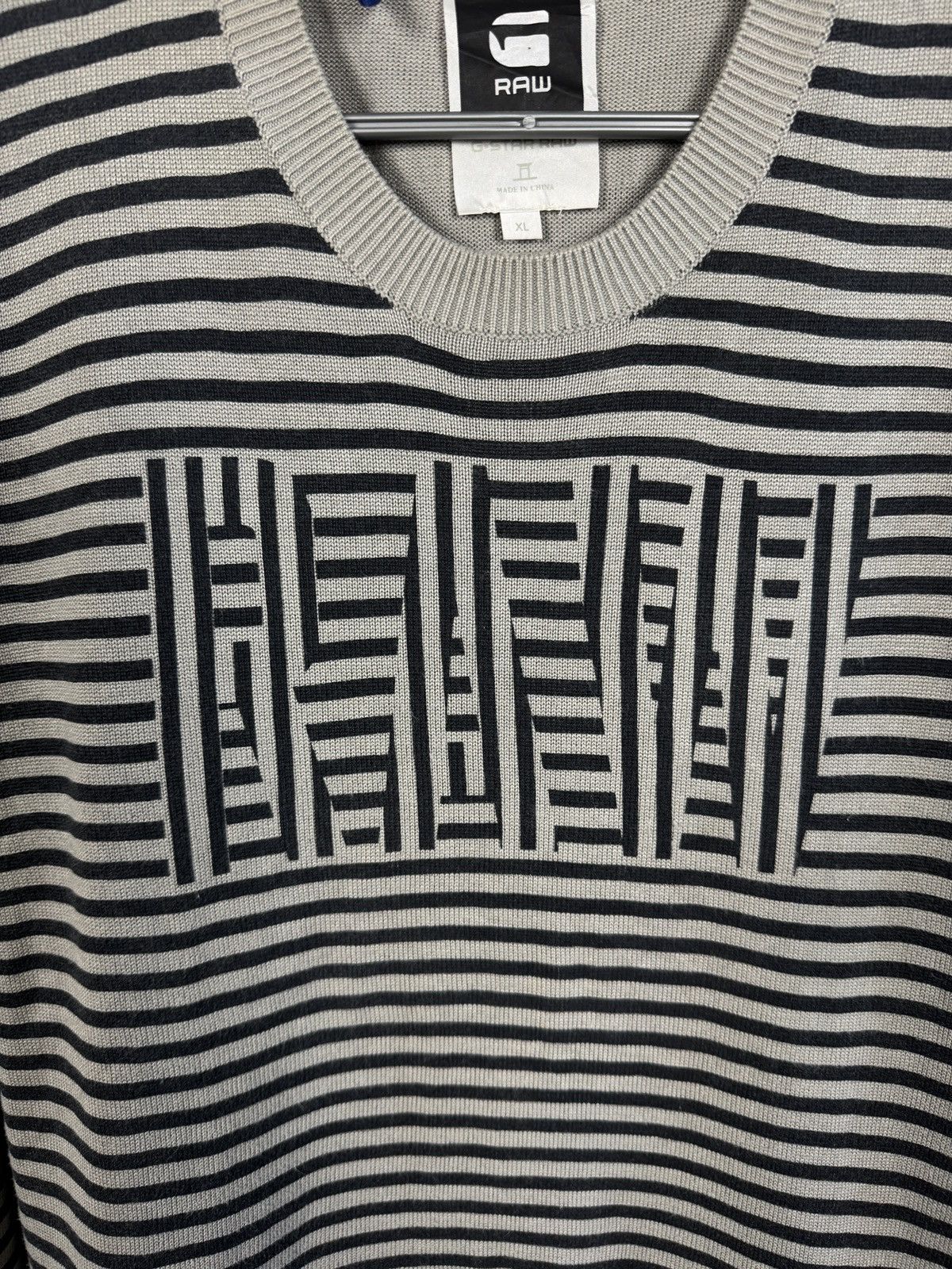 G-Star G-Star Raw Nelson R Knit L/S Striped Sweatshirt Pullover XL Size US XL / EU 56 / 4 - 6 Thumbnail