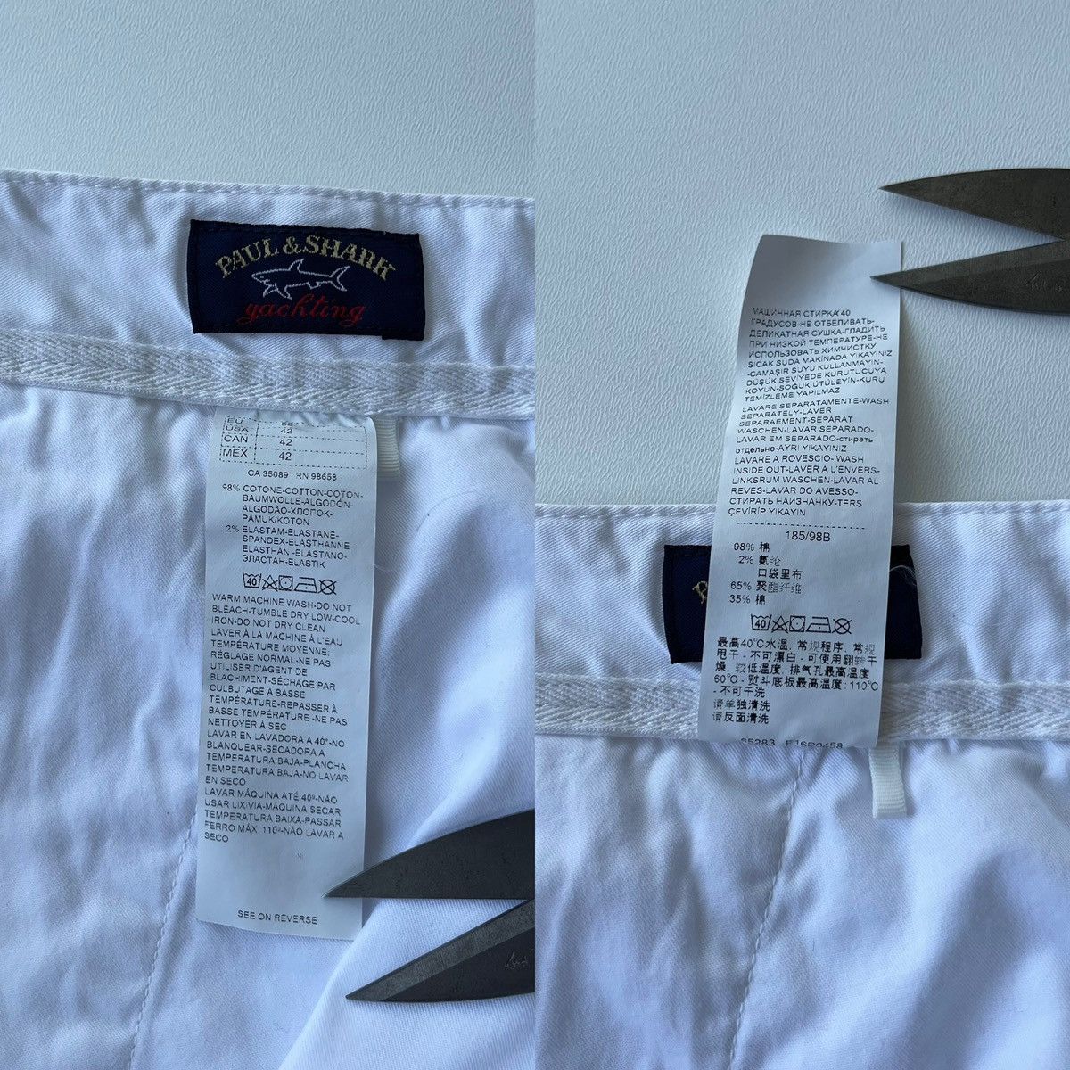 Paul & Shark Paul & Shark Yachting Royal Cotton Cargo Shorts White Size US 42 / EU 58 - 9 Thumbnail