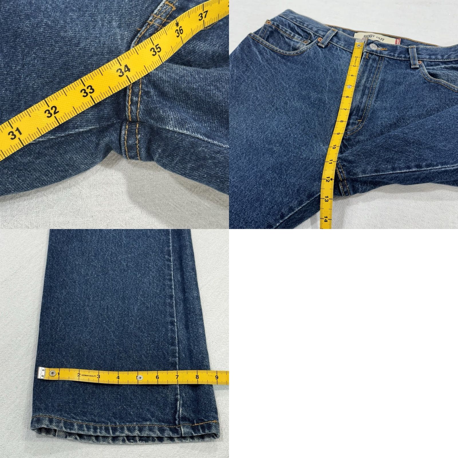 Levi's VINTAGE Levi’s 517 Bootcut Jeans Men’s 34x34 Dark Wash Denim Jeans Regular Blue 80s USA Mens Size US 34 / EU 50 - 8 Thumbnail