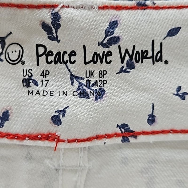 Other Peace Love World Women’s 4P Petite White Cropped Jeans Size 27" / US 4 / IT 40 - 6 Thumbnail