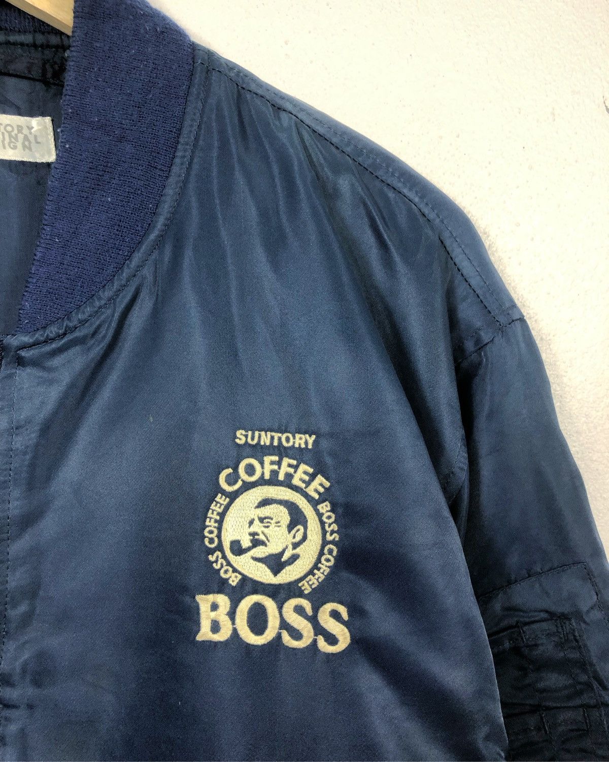 Japanese Brand × Vintage Vintage Suntory Coffee Boss Embroidered Logo Bomber Jacket Size US XL / EU 56 / 4 - 4 Thumbnail
