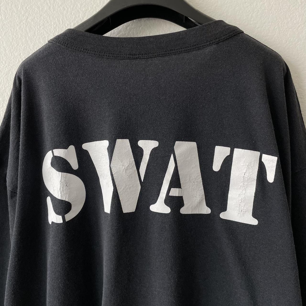 Vintage Vintage 90s SWAT Sun Faded T-Shirt Size US XL / EU 56 / 4 - 5 Thumbnail