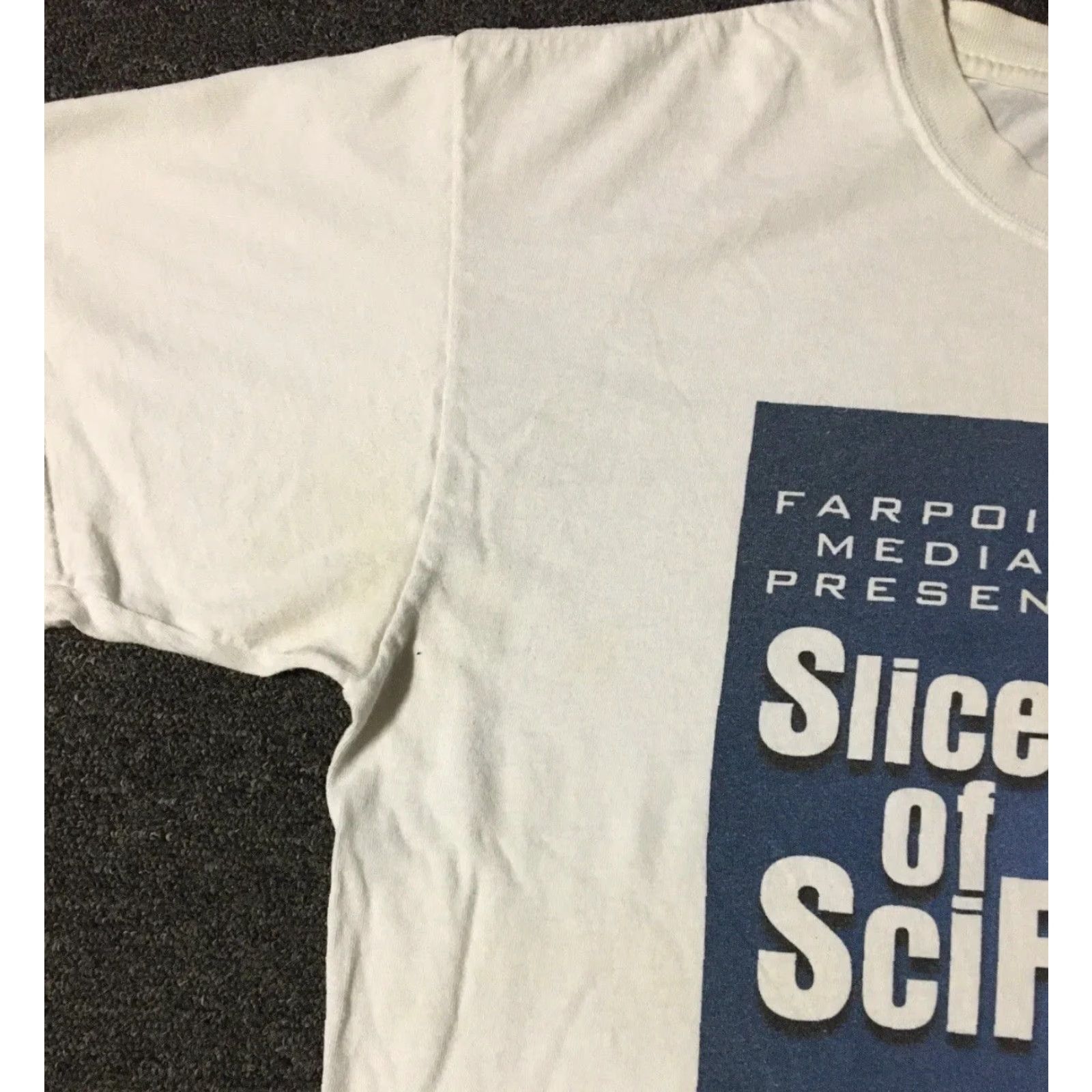 Vintage VINTAGE Slice Of SciFi Faded Shirt L White 100% Cotton Graphic Tee The Hundreds TV Movie Fantasy Horror Grunge Y2K 80s 90s USA Mens Size US L / EU 52-54 / 3 - 5 Thumbnail