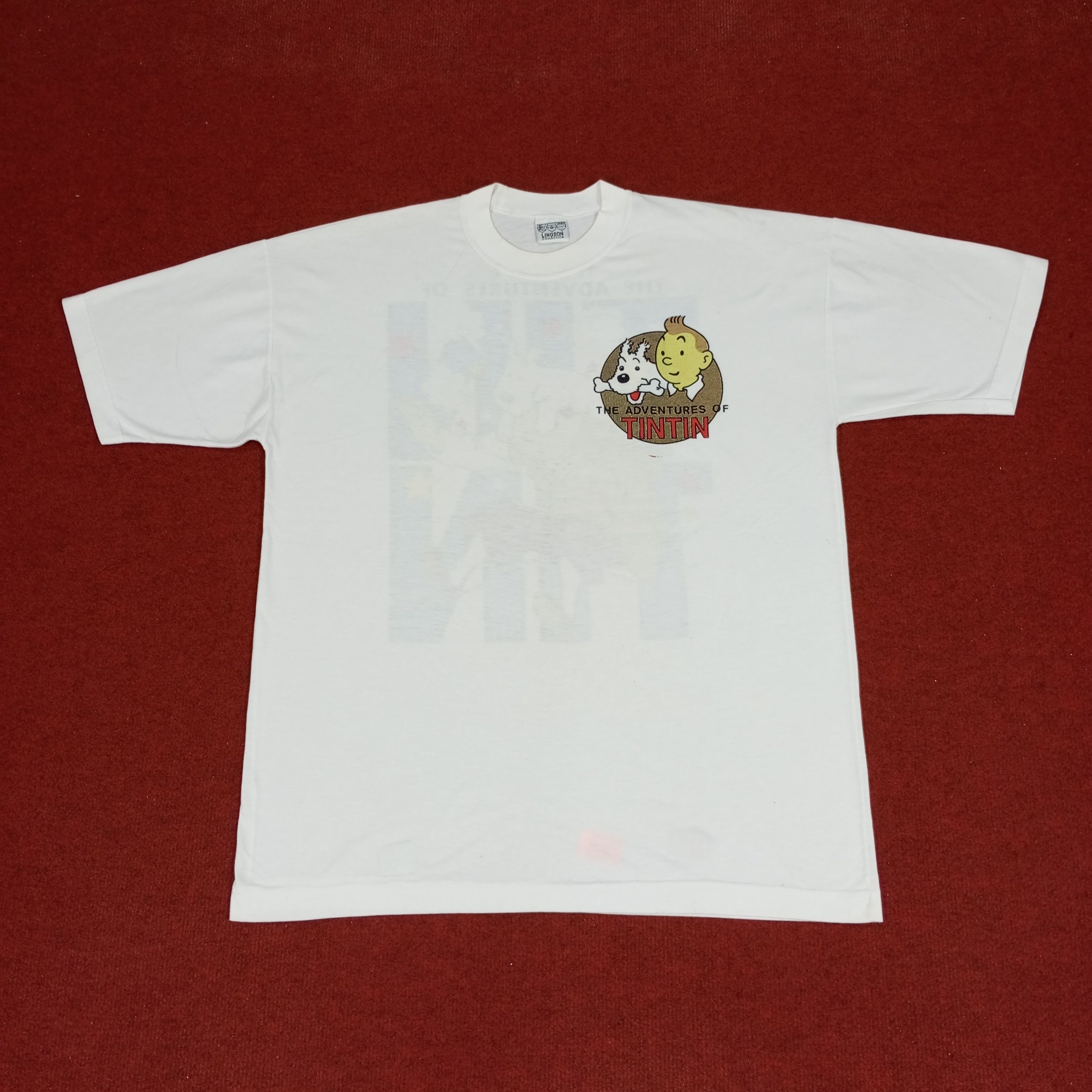 Vintage The Adventures Of Tintin Streetwear Style Cartoon Tshirt Size US L / EU 52-54 / 3 - 3 Thumbnail