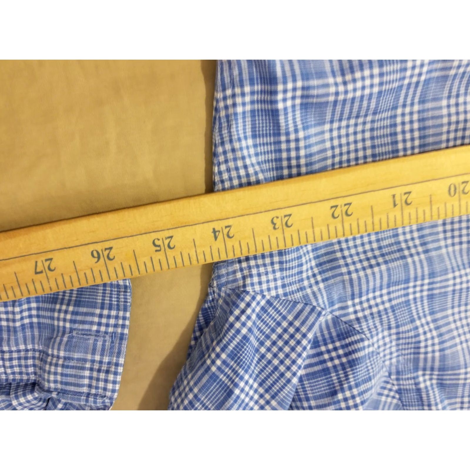 Peter Millar VINTAGE? (No) Mens Peter Millar Dress Shirt L Large Blue Button Cotton Size 42R - 4 Thumbnail