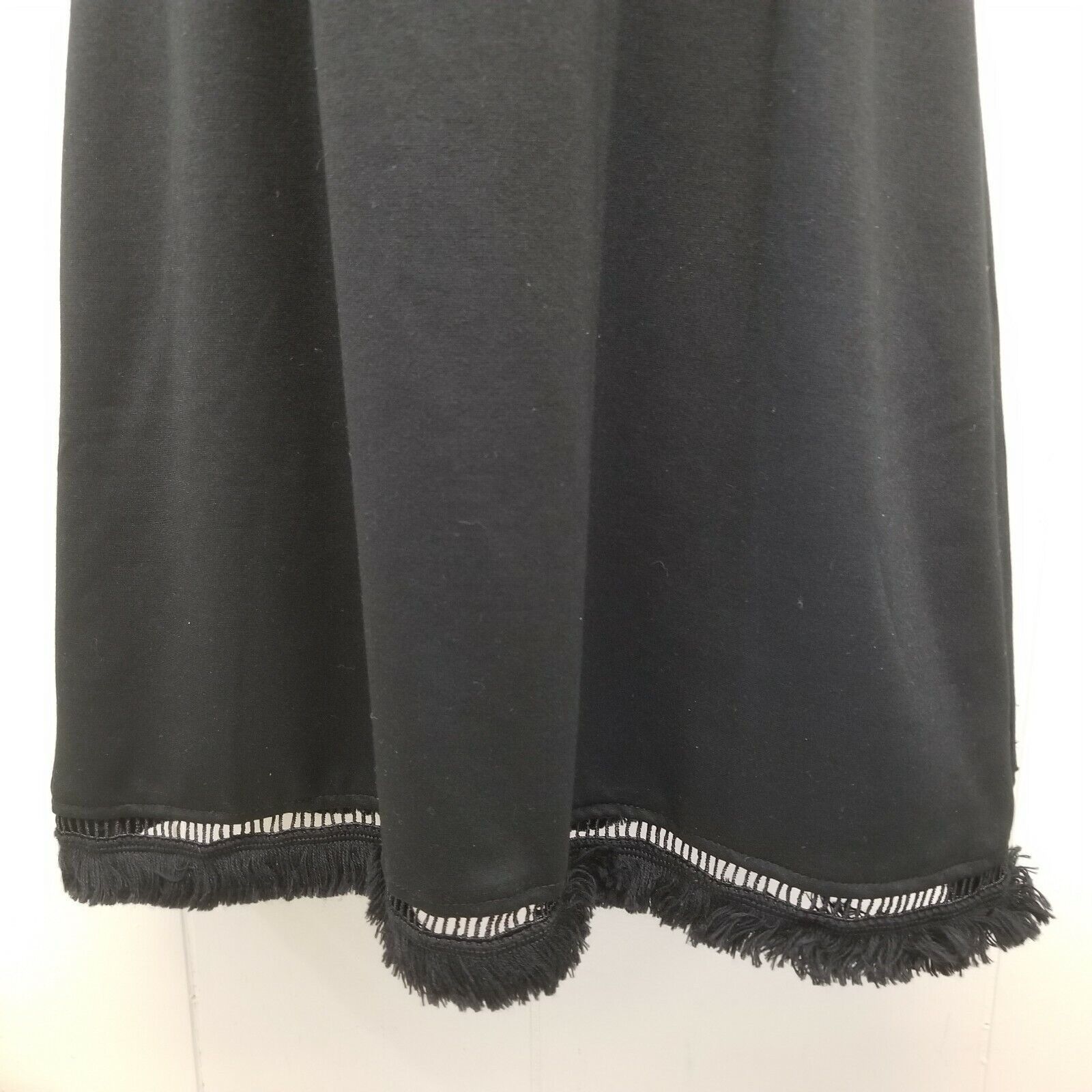 Lulus Lulus L Black Halter Top Dress SKYLINE VIEW Bodycon Fringe H Size L / US 10 / IT 46 - 3 Thumbnail