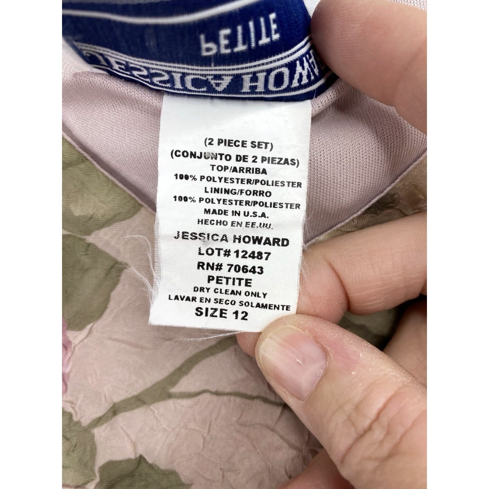 Vintage VINTAGE Jessica Howard Outfit/Set Skirt Shirt 12 Pink Floral Lined Midi Cottagecore Garden Girl Women Size XL / US 12-14 / IT 48-50 - 3 Thumbnail
