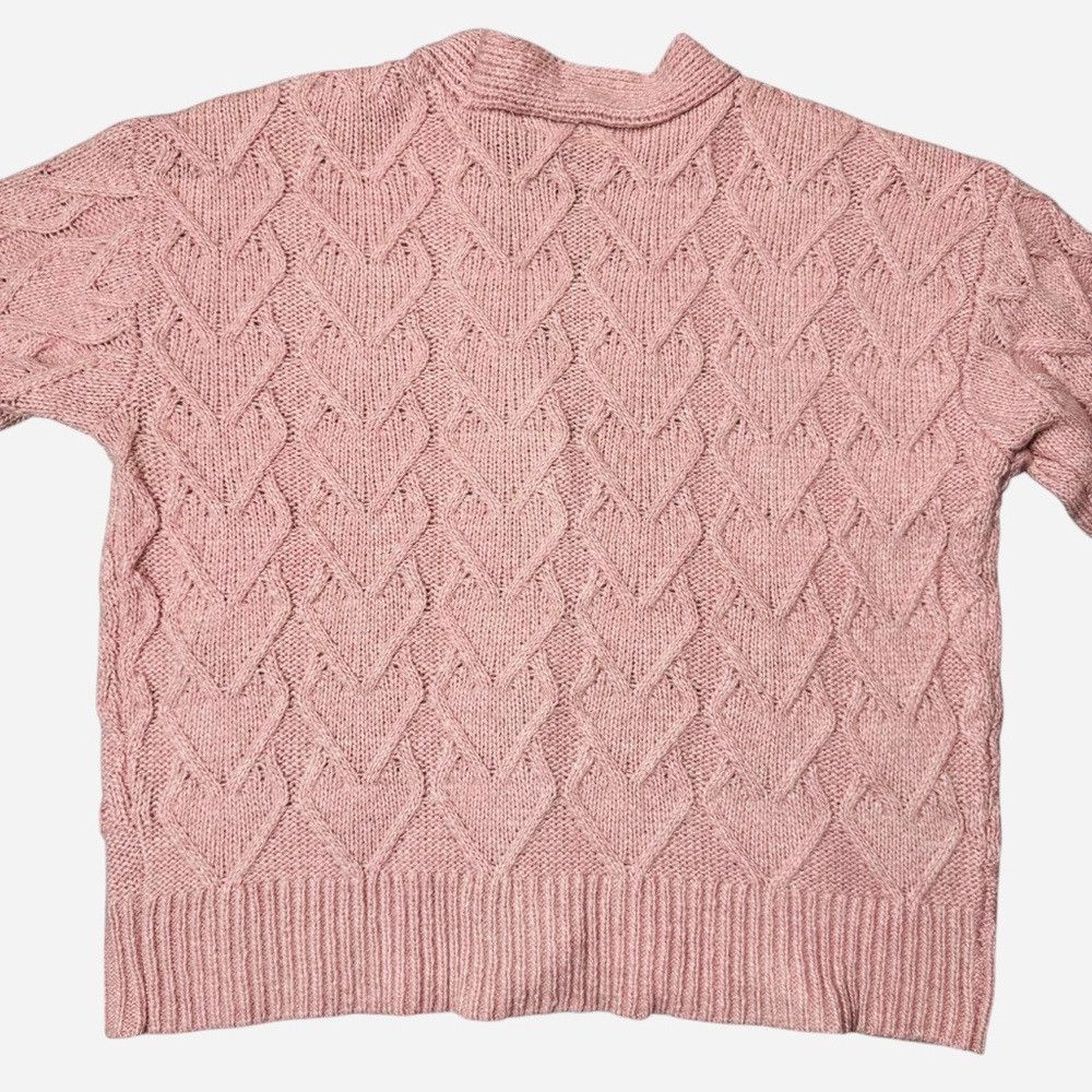 Badgley Mischka NWT New Badgley Mischka Cable Knit Pink Cardigan Sweater Si Size M / US 6-8 / IT 42-44 - 5 Thumbnail