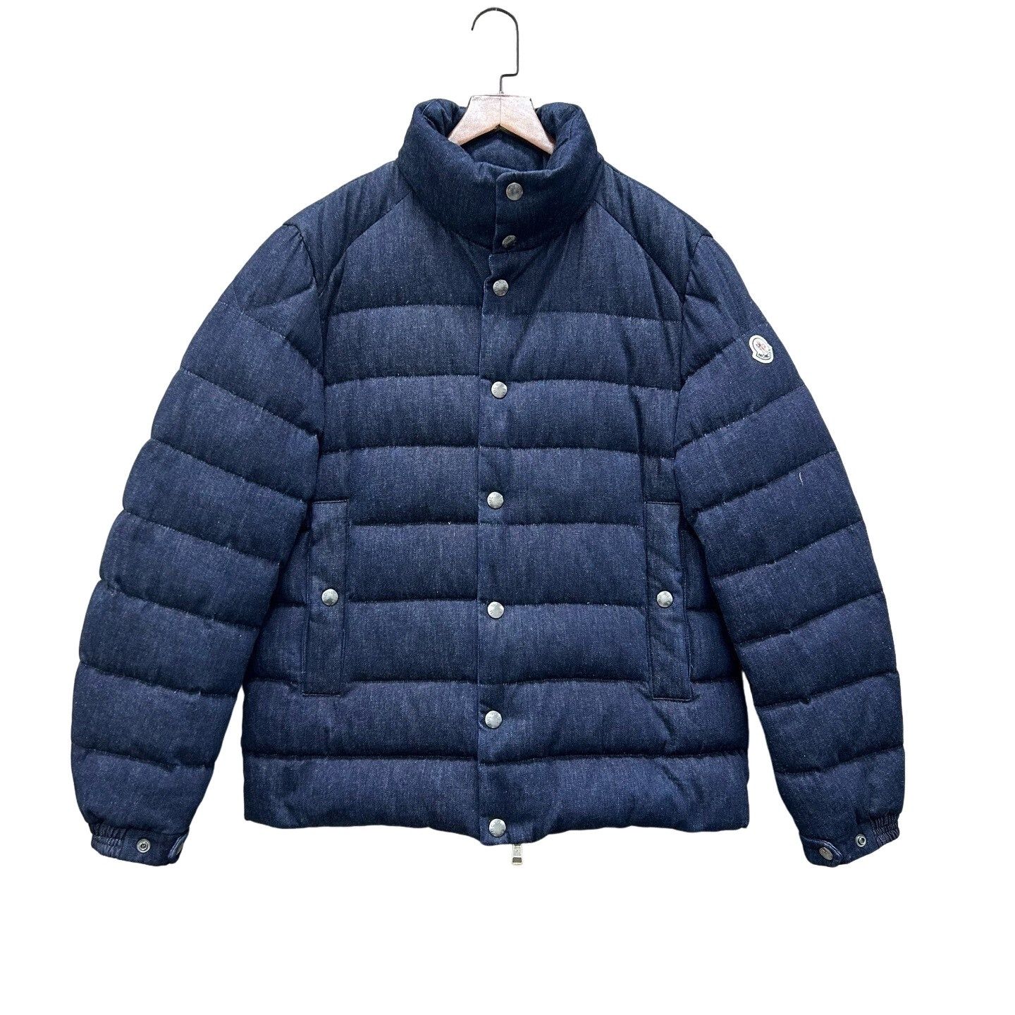 Moncler Moncler Breval Denim Puffer Jacket Size L Size US L / EU 52-54 / 3 - 1 Thumbnail