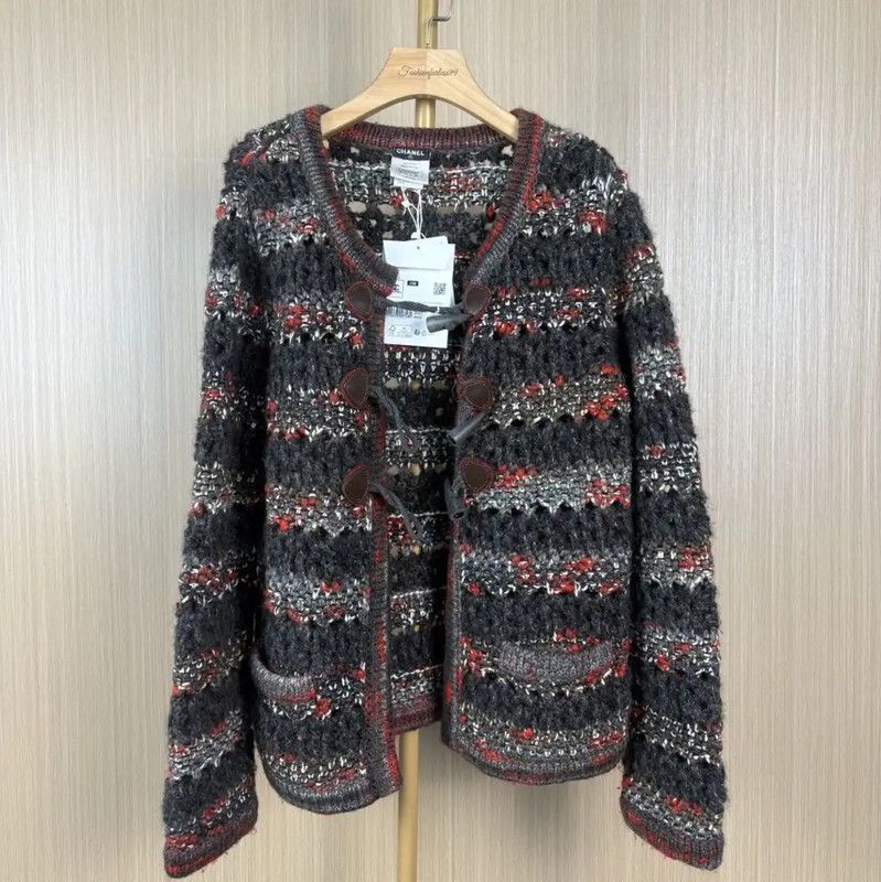 Chanel Colorblock Wool Cardigan for Women 0089